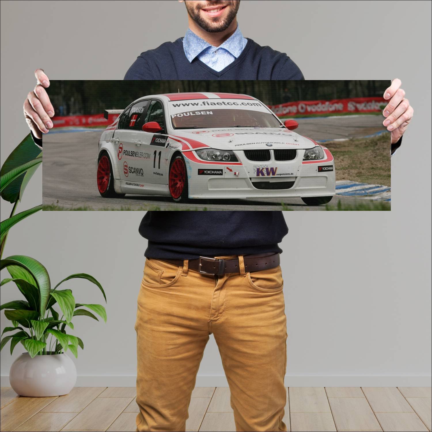 Cuadro grande 30x80cm 2006 bmw 3 series etcc auto 443 Bmw