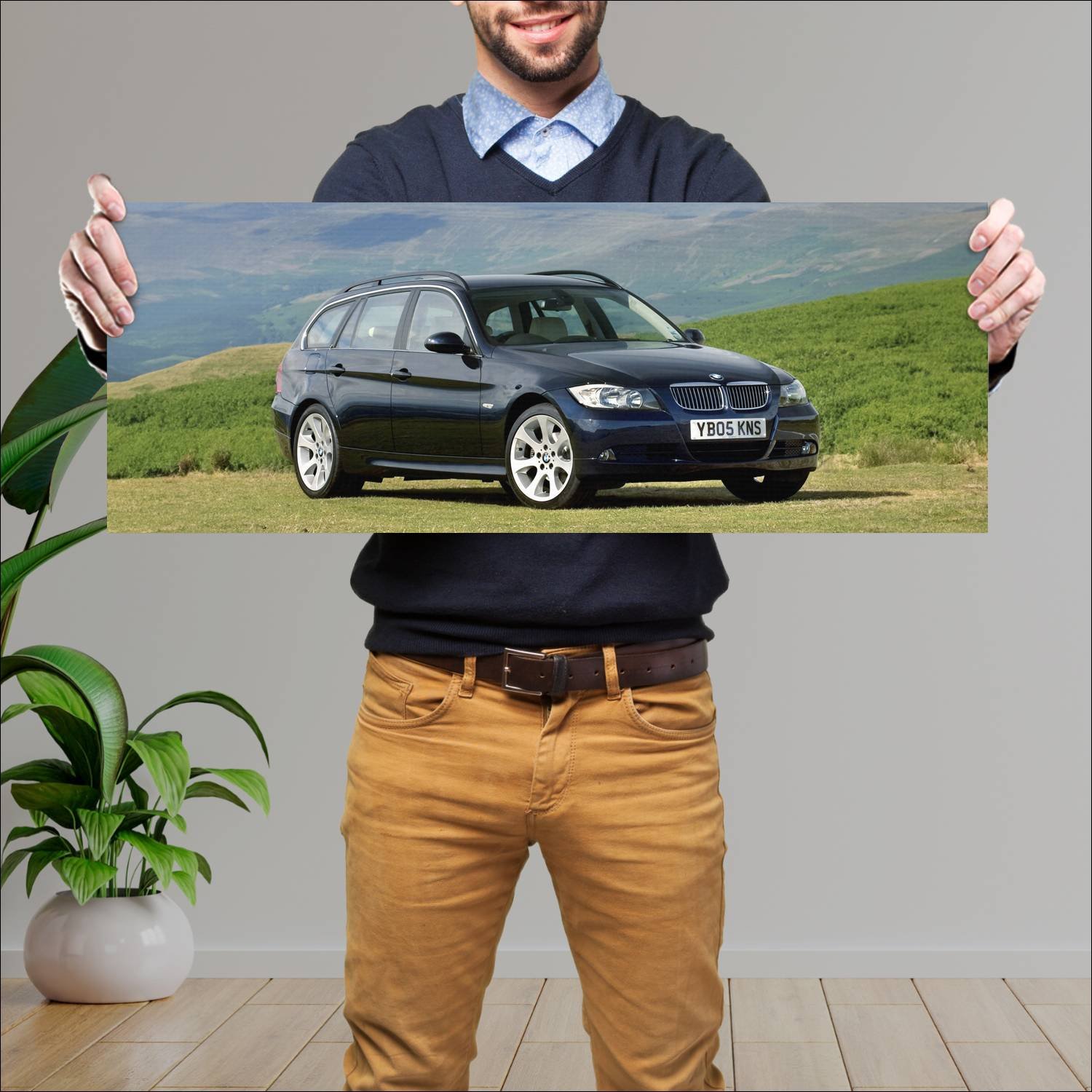 Cuadro grande 30x80cm 2006 bmw 3 series touring uk 446 Bmw