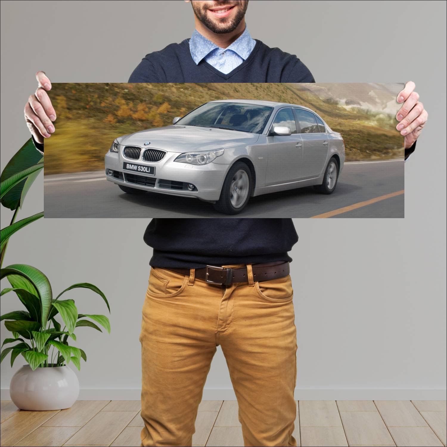 Cuadro grande 30x80cm 2006 bmw 5 series lwb cn 976 449 Bmw
