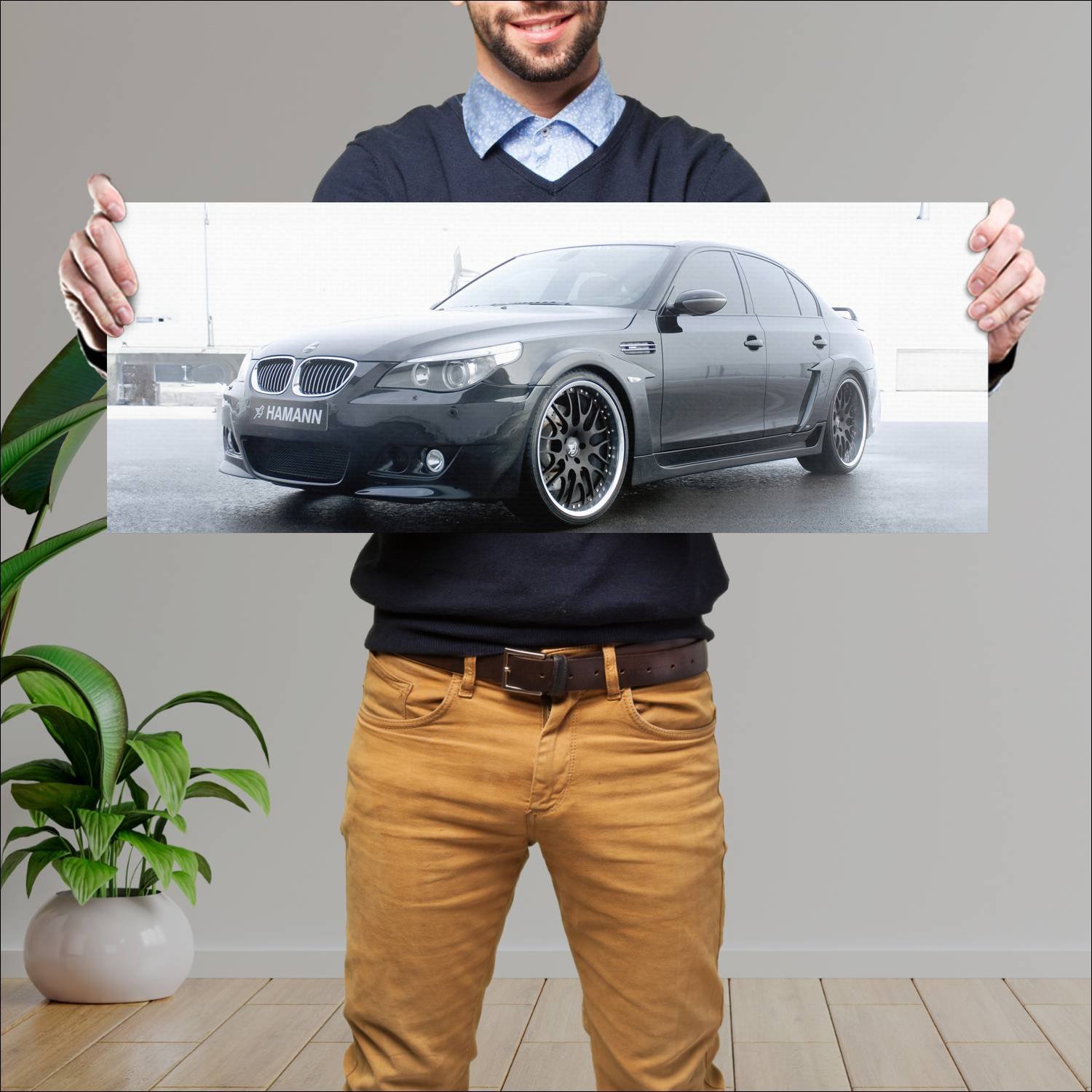 Cuadro grande 30x80cm 2006 bmw m5 widebody race ed 455 Bmw
