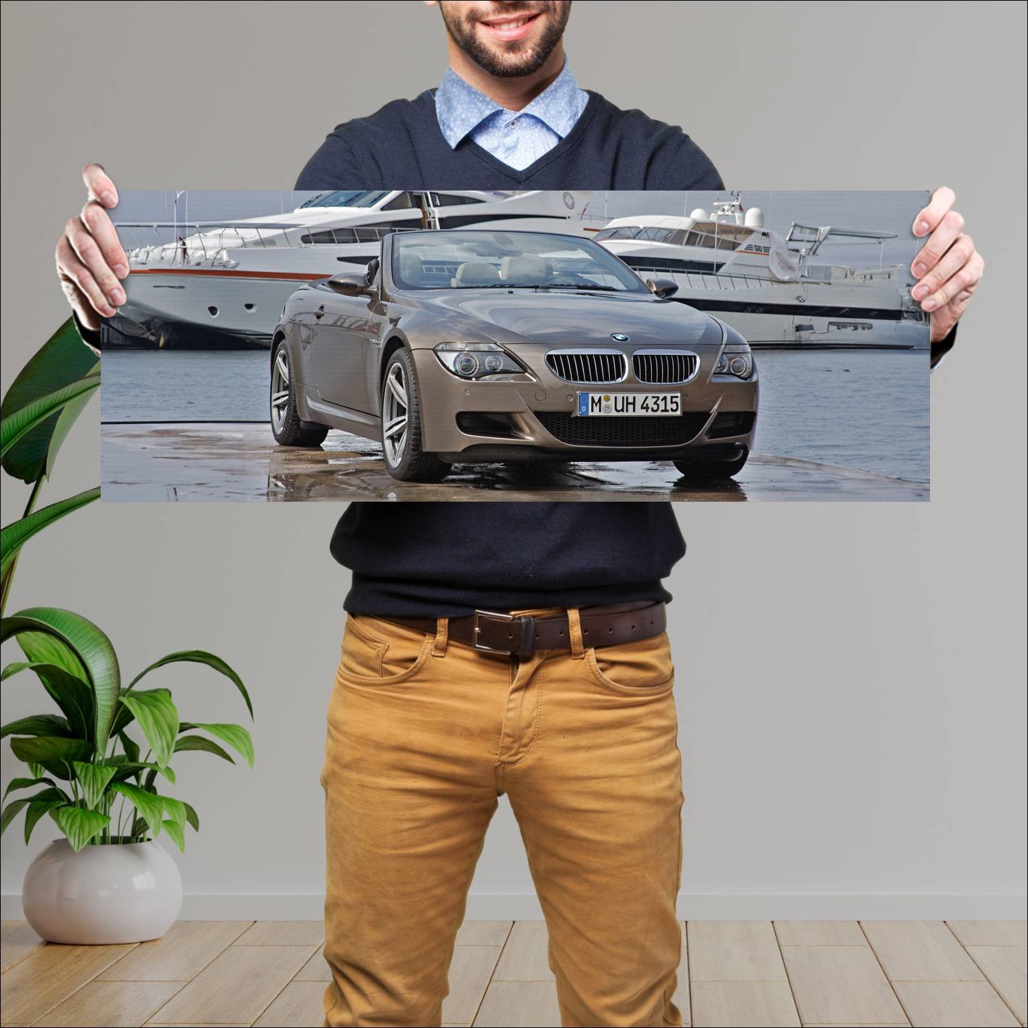 Cuadro grande 30x80cm 2006 bmw m6 convertible Bmw