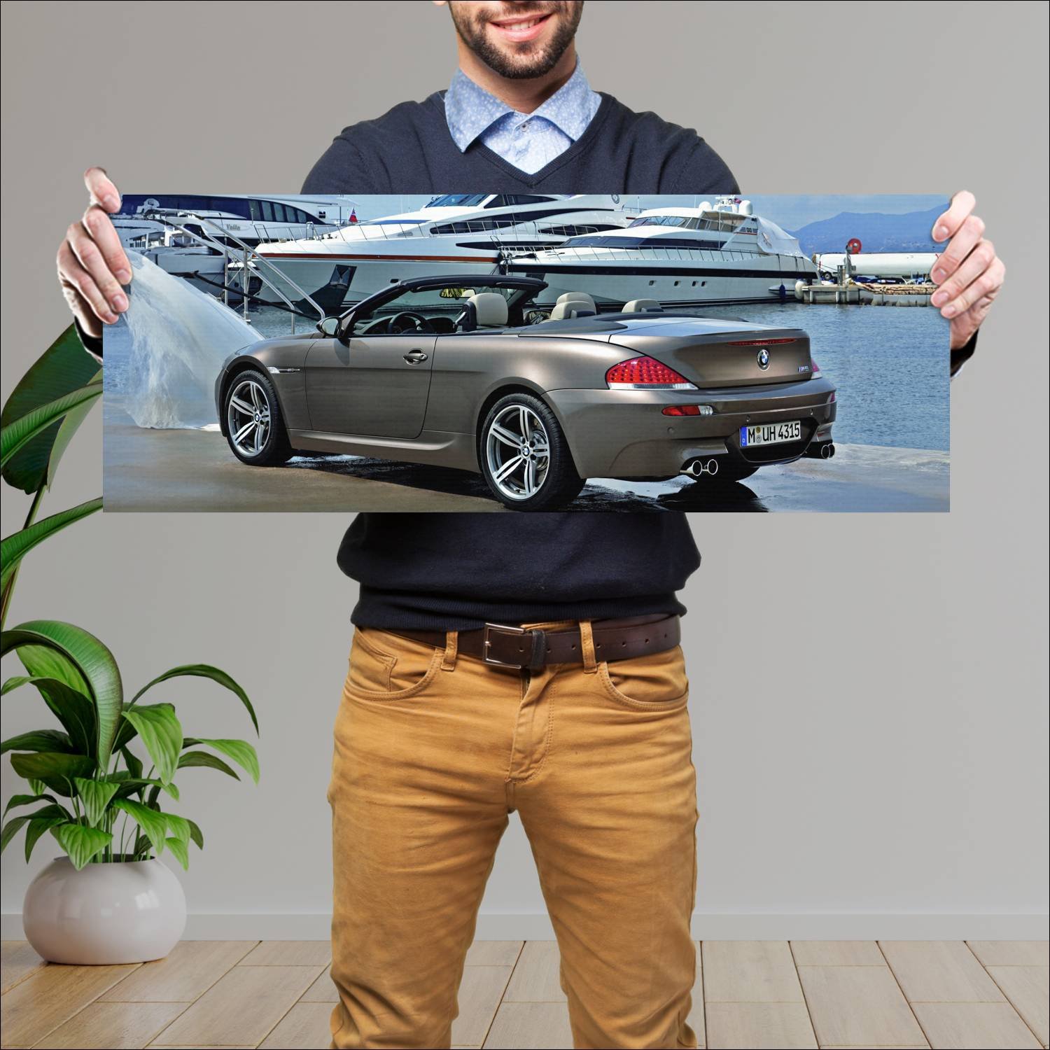 Cuadro grande 30x80cm 2006 bmw m6 convertible Bmw