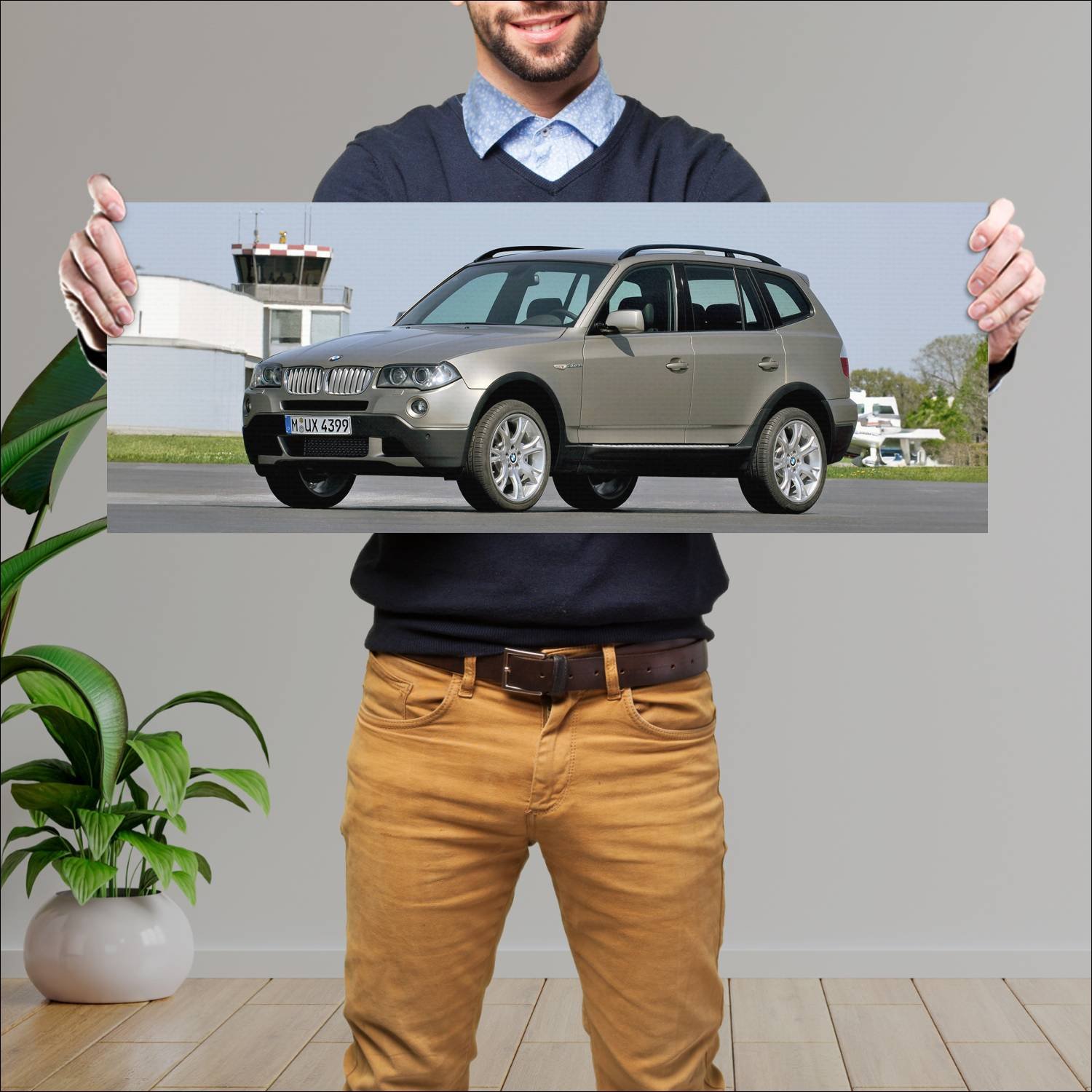 Cuadro grande 30x80cm 2006 bmw x3 auto 463 Bmw