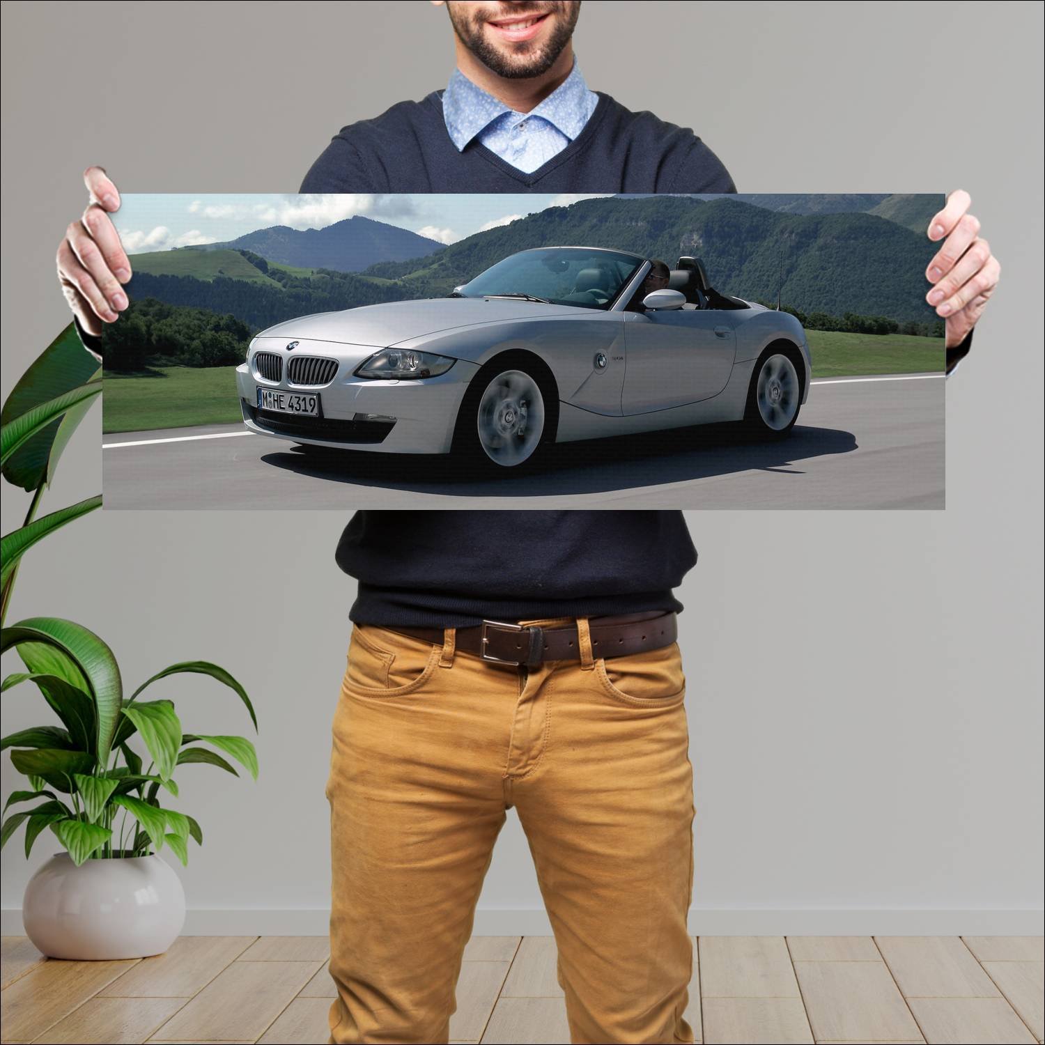 Cuadro grande 30x80cm 2006 bmw z4 auto 466 Bmw