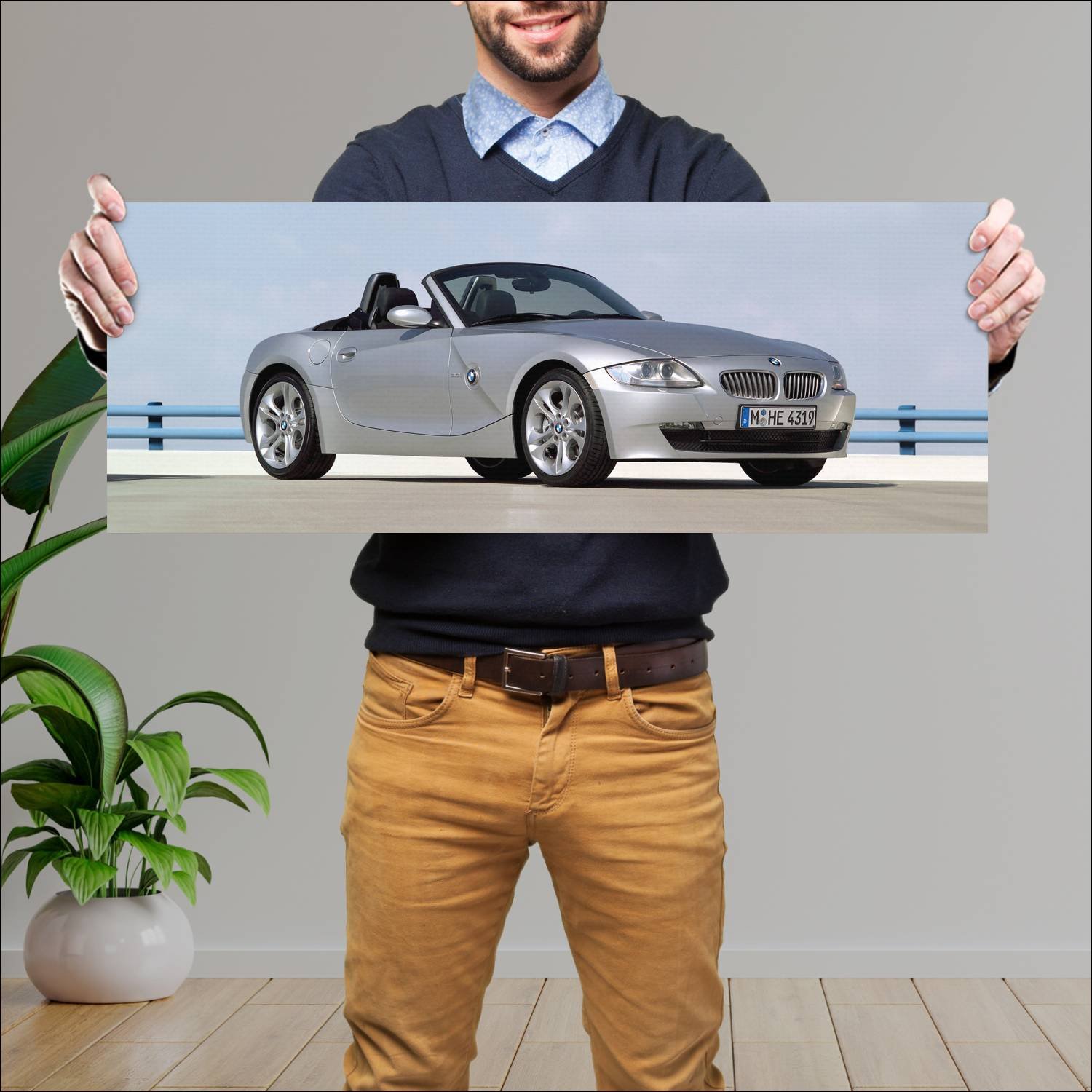 Cuadro grande 30x80cm 2006 bmw z4 auto 467 Bmw