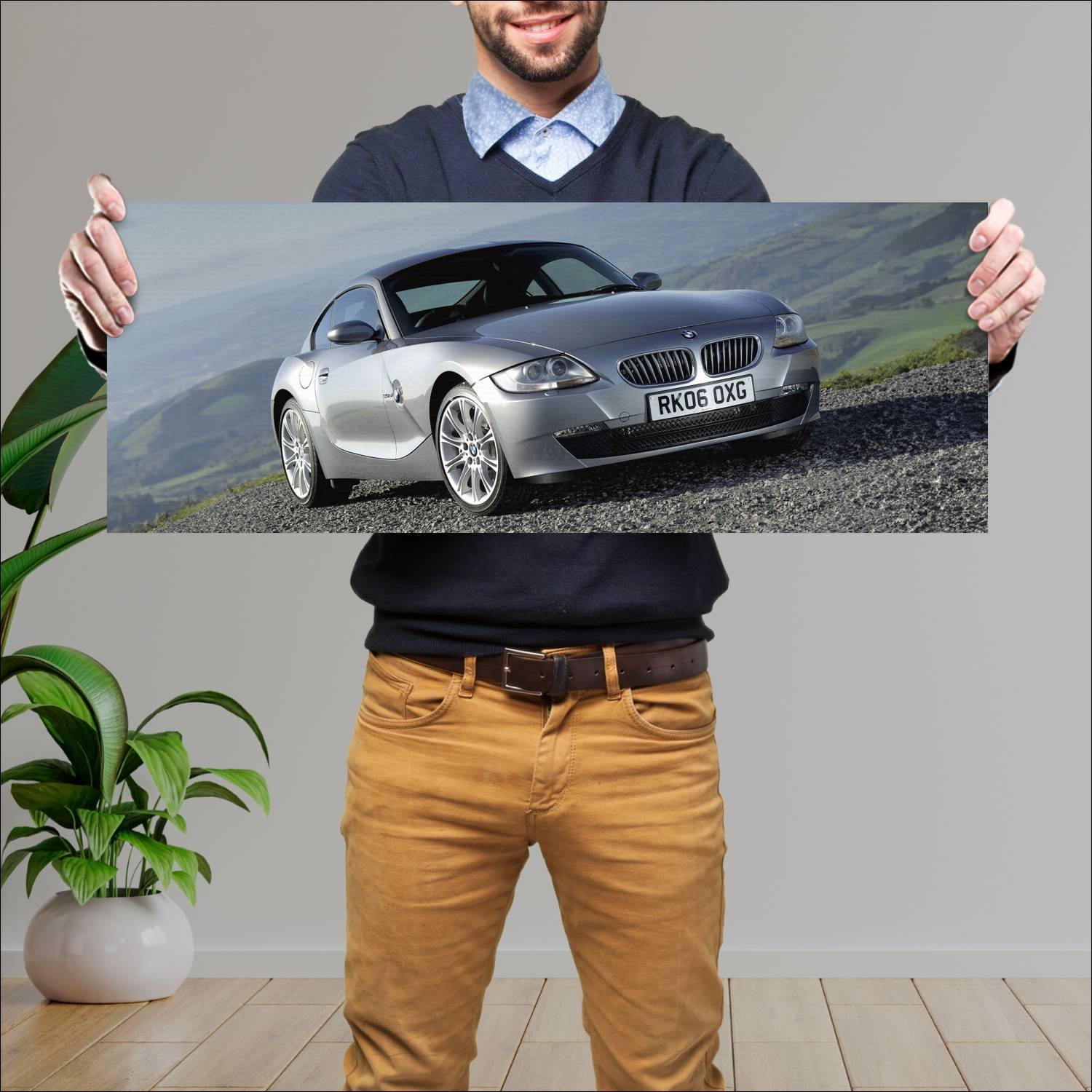 Cuadro grande 30x80cm 2006 bmw z4 coupe uk auto 470 Bmw