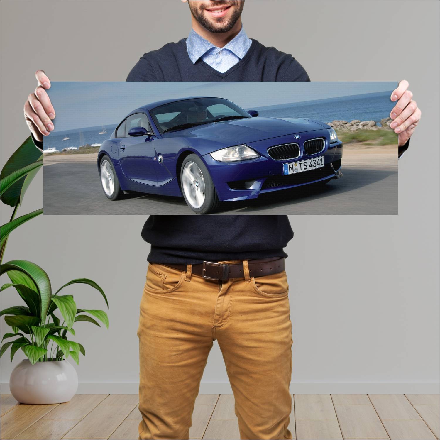Cuadro grande 30x80cm 2006 bmw z4 m coupe auto 473 Bmw