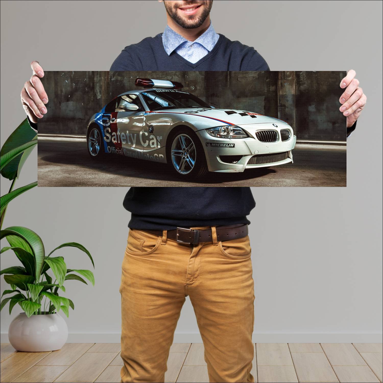 Cuadro grande 30x80cm 2006 bmw z4 m coupe motogp s 475 Bmw