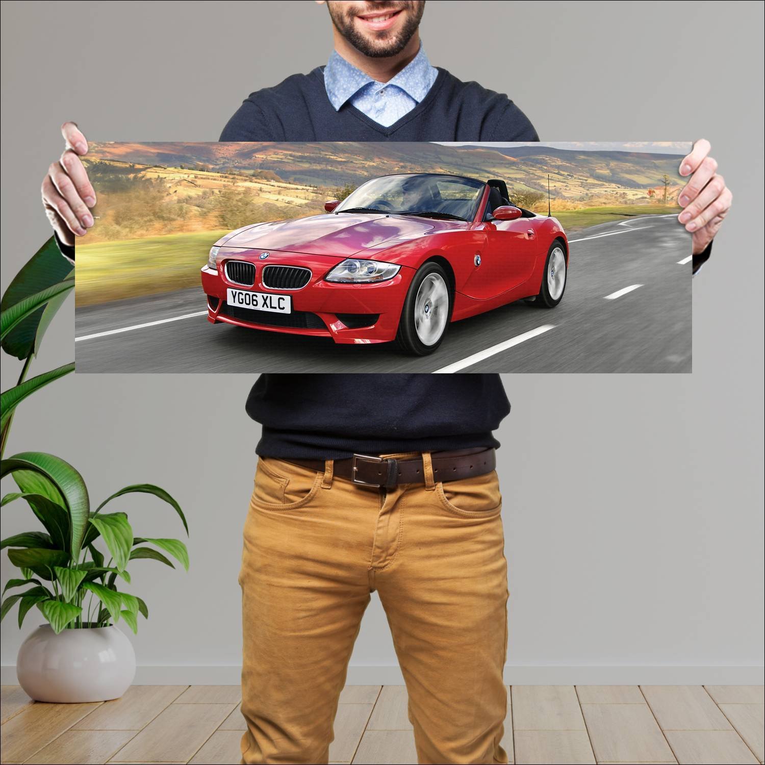 Cuadro grande 30x80cm 2006 bmw z4 m uk auto 479 Bmw