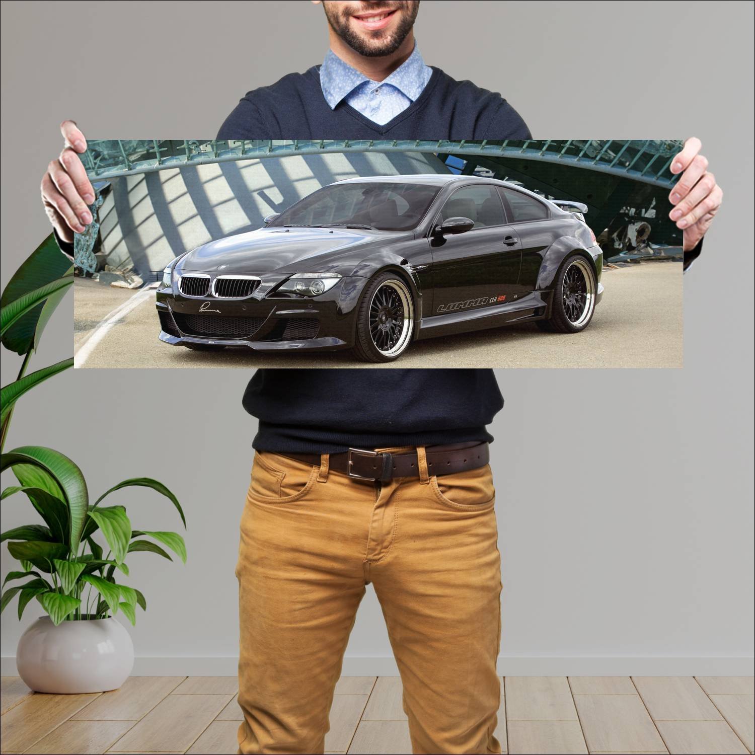 Cuadro grande 30x80cm 2006 lumma clr 600 auto 481 Bmw