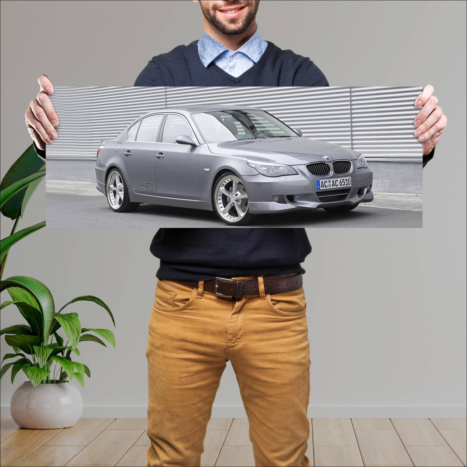 Cuadro grande 30x80cm 2007 ac schnitzer acs5 auto 487 Bmw
