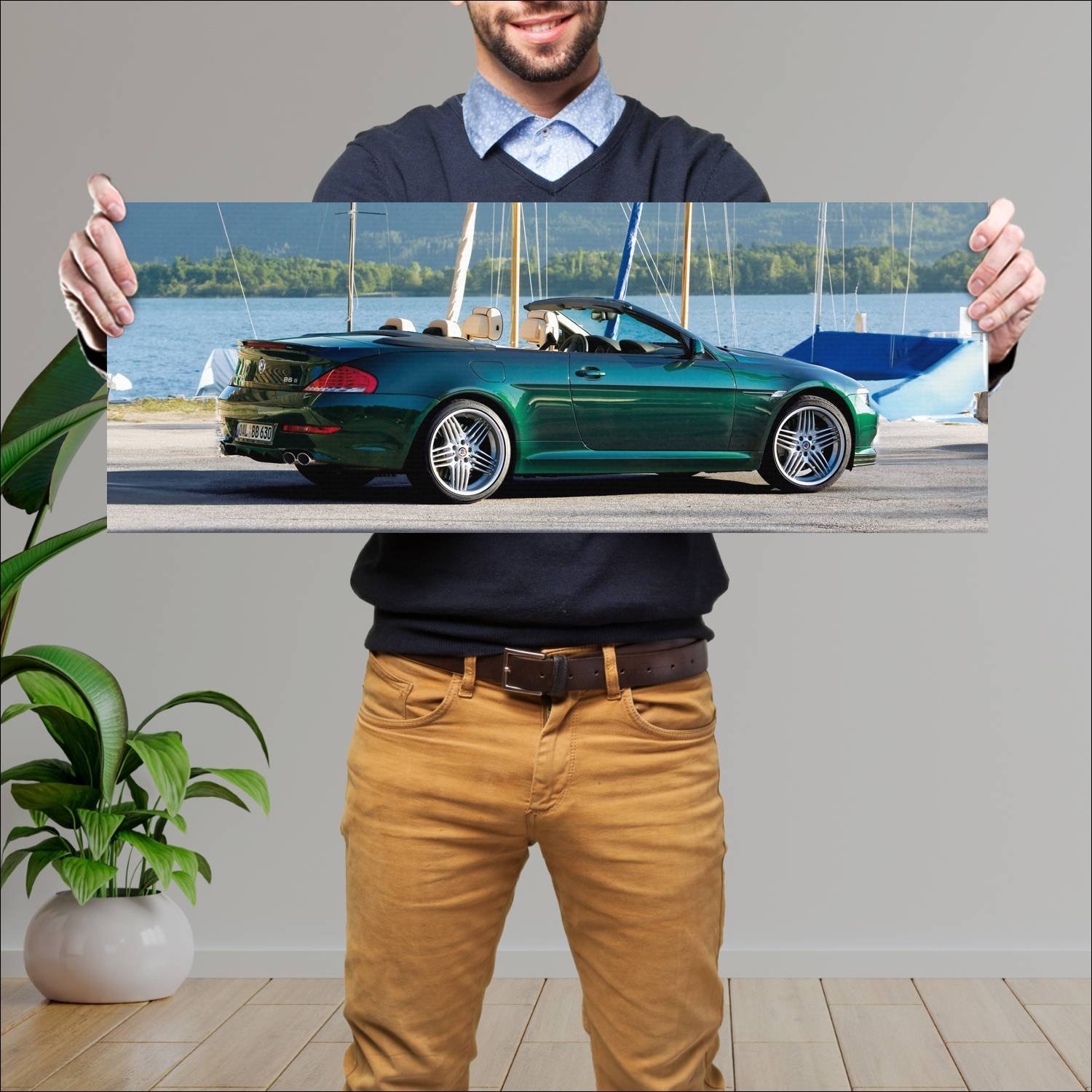 Cuadro grande 30x80cm 2007 alpina b6 s cabrio Bmw