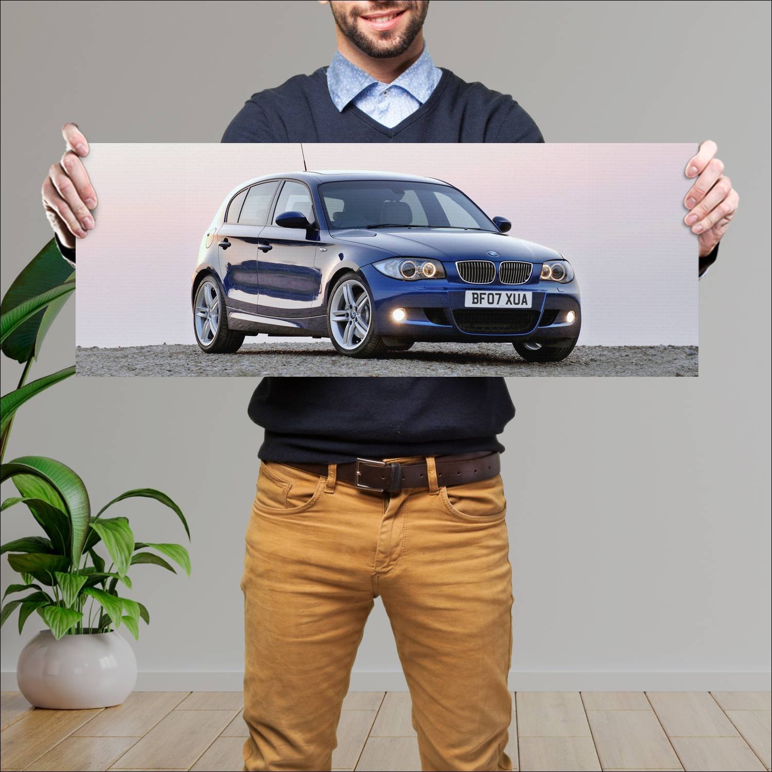 Cuadro grande 30x80cm 2007 bmw 1 series m sport 5 501 Bmw
