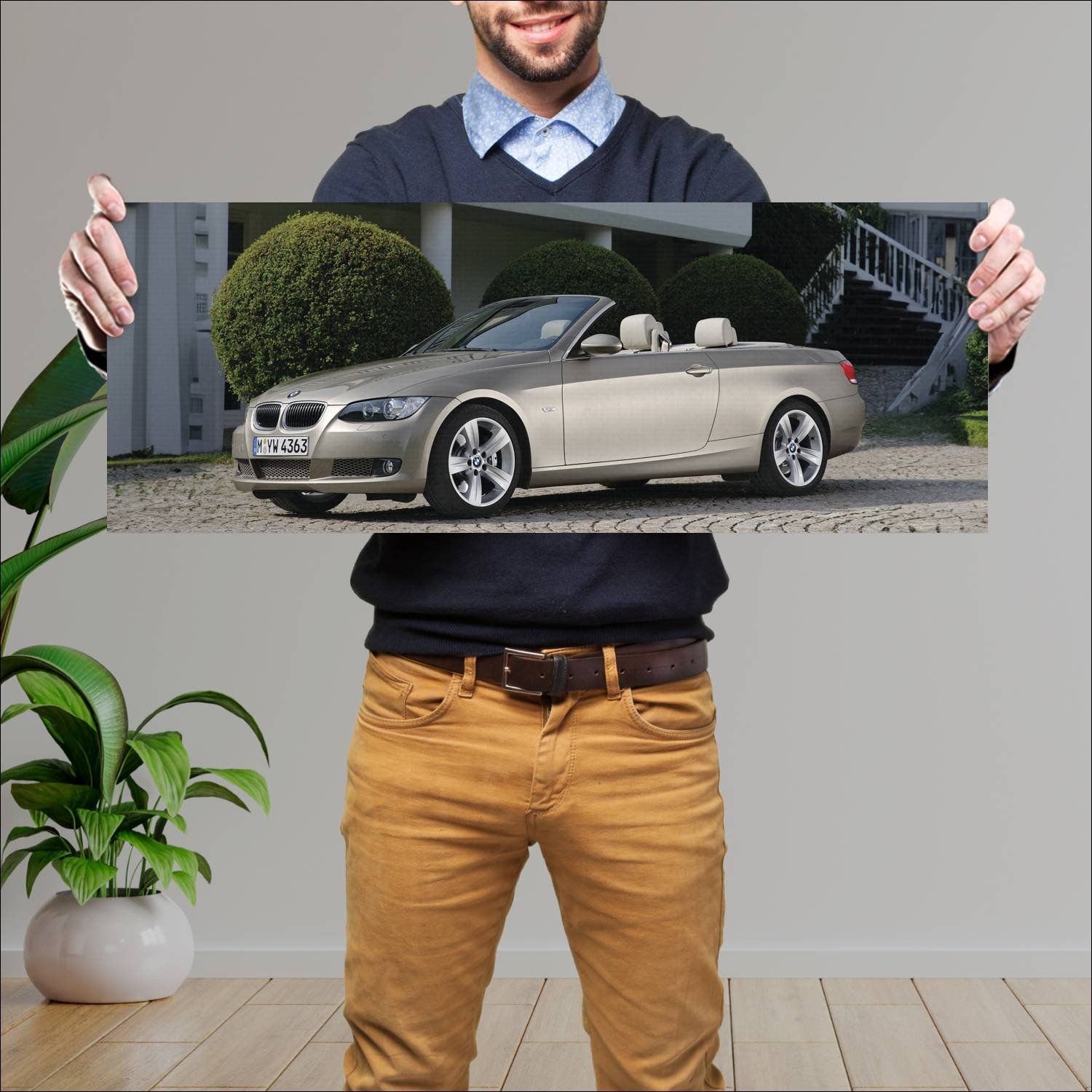 Cuadro grande 30x80cm 2007 bmw 3 series convertibl 502 Bmw