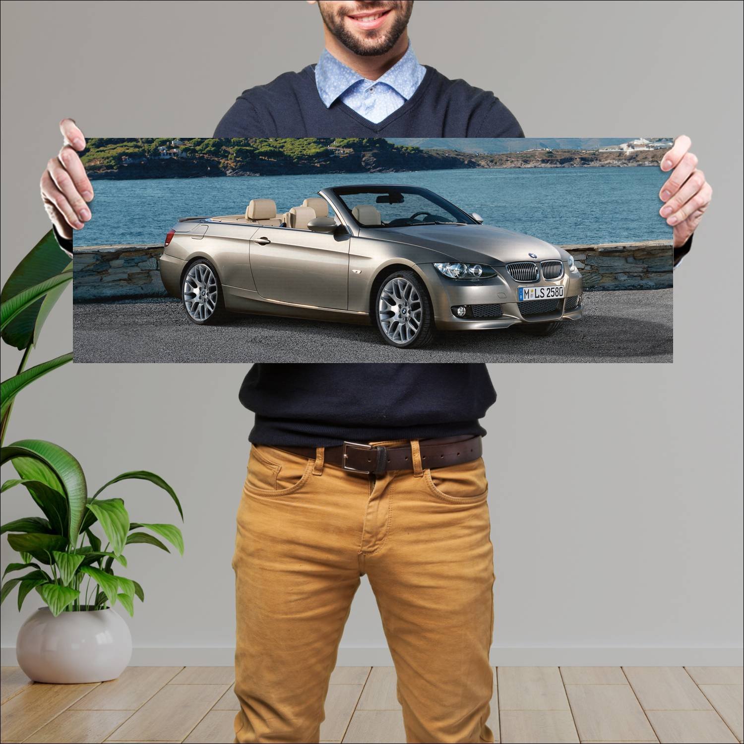 Cuadro grande 30x80cm 2007 bmw 3 series convertibl 504 Bmw