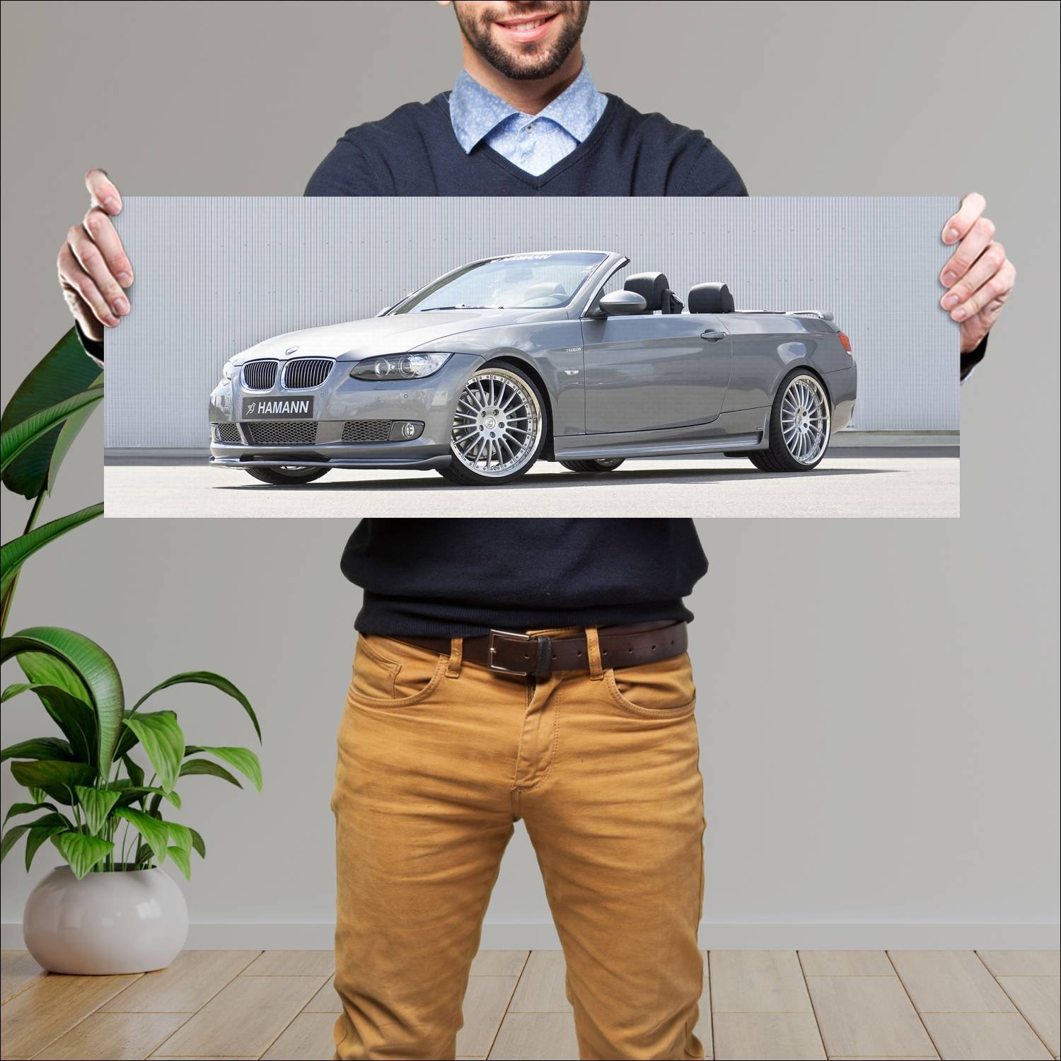 Cuadro grande 30x80cm 2007 bmw 3 series convertibl 505 Bmw