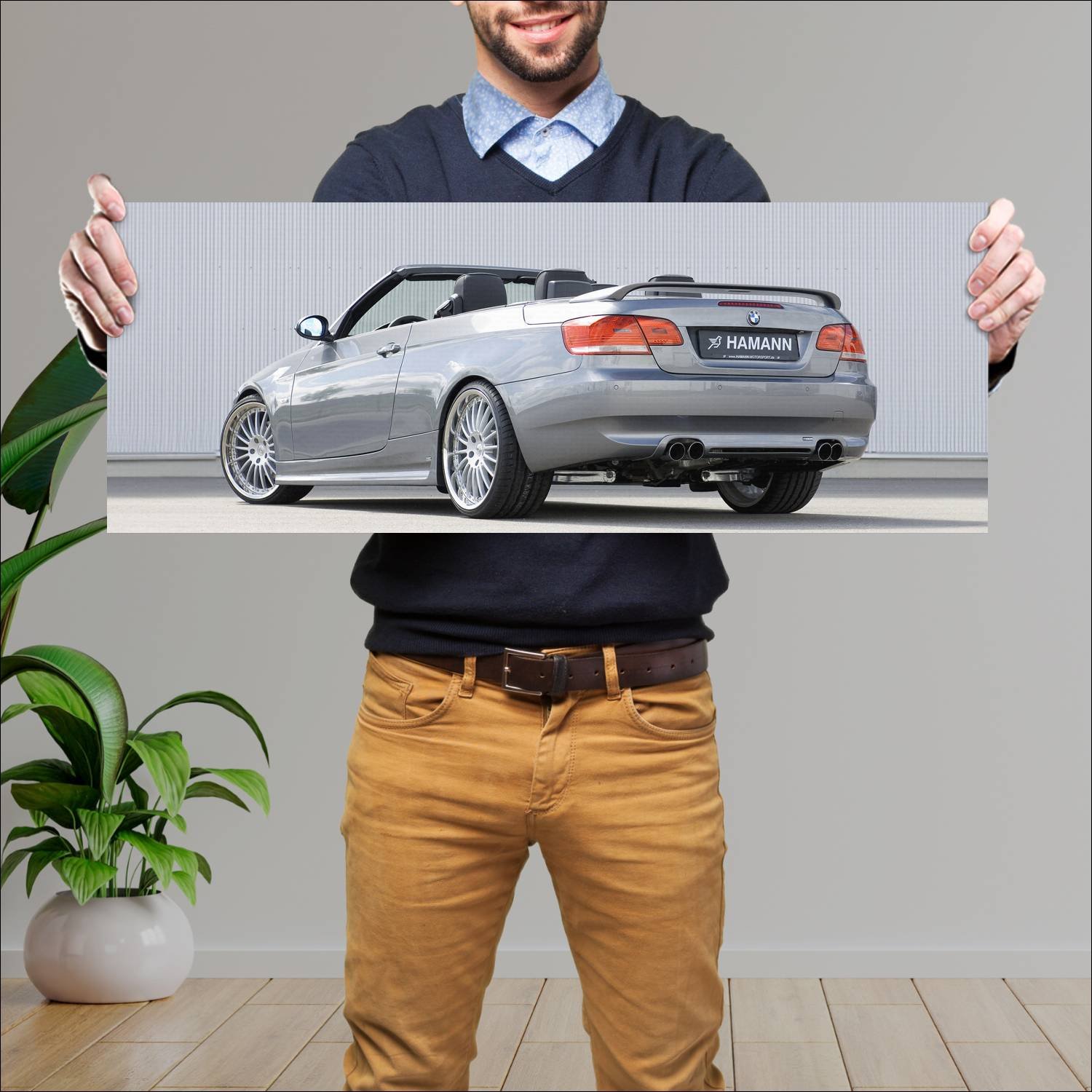 Cuadro grande 30x80cm 2007 bmw 3 series convertibl 506 Bmw
