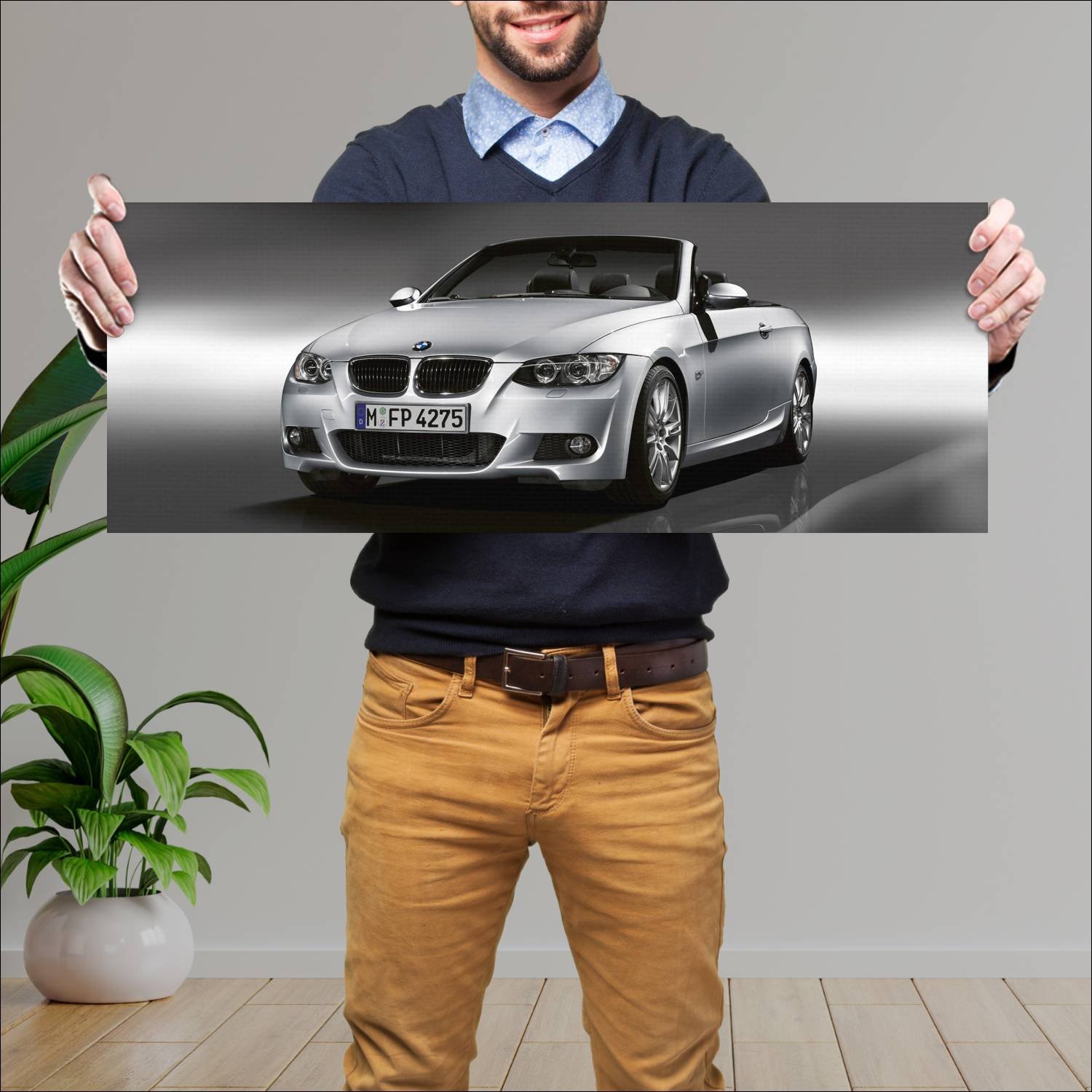 Cuadro grande 30x80cm 2007 bmw 3 series convertibl 507 Bmw