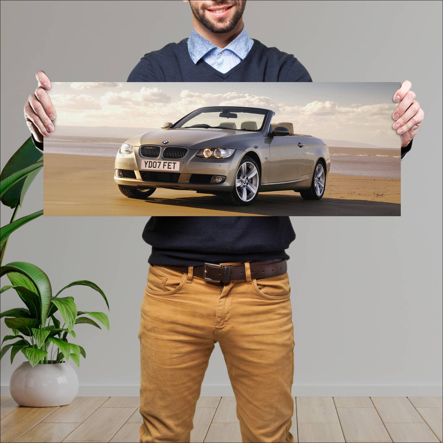 Cuadro grande 30x80cm 2007 bmw 3 series convertibl 508 Bmw