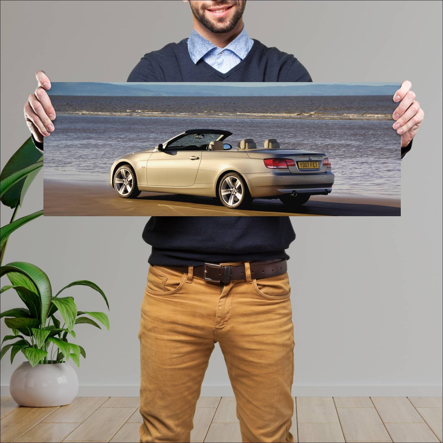 Cuadro grande 30x80cm 2007 bmw 3 series convertibl 509 Bmw