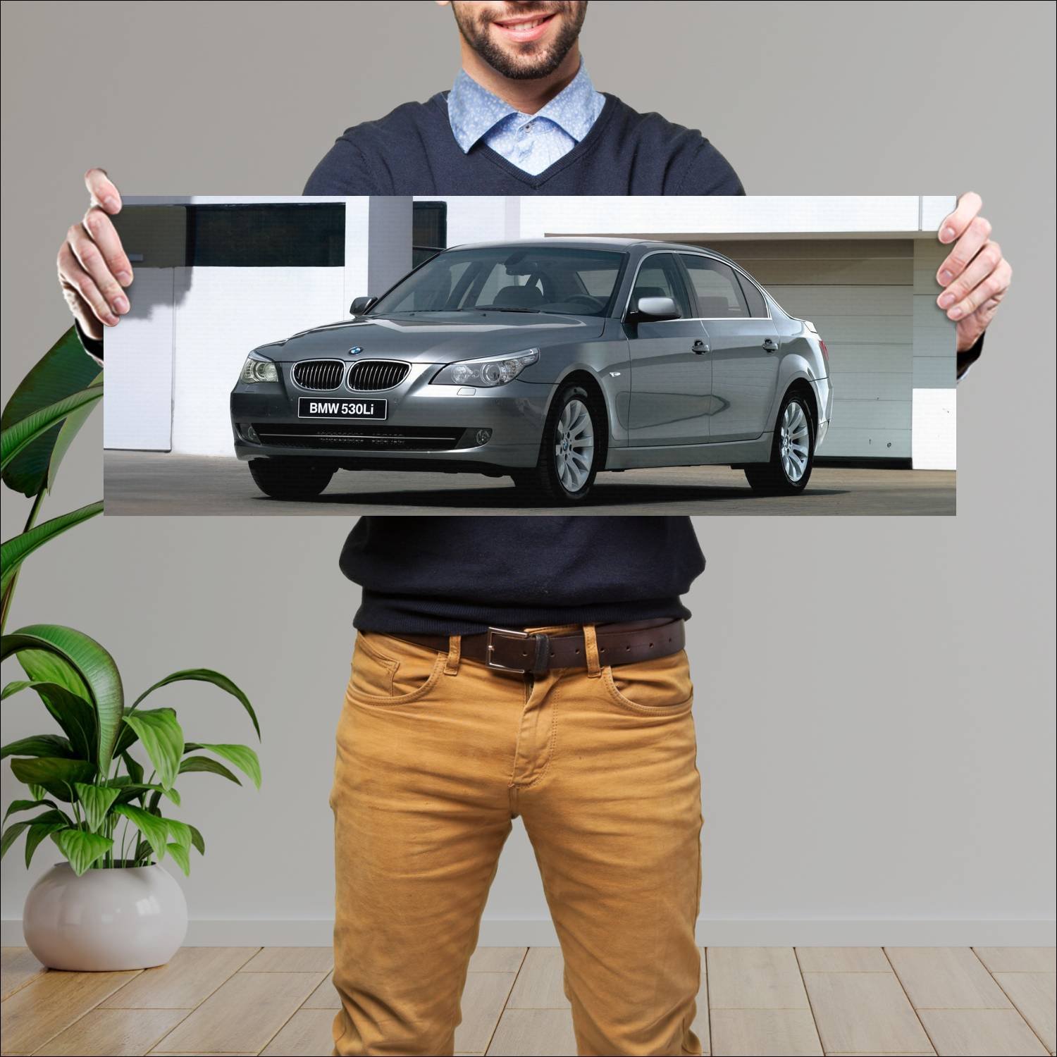 Cuadro grande 30x80cm 2007 bmw 5 series lwb cn 824 512 Bmw