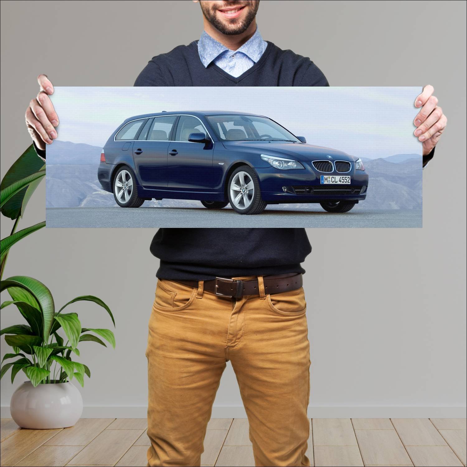 Cuadro grande 30x80cm 2007 bmw 5 series touring 82 515 Bmw