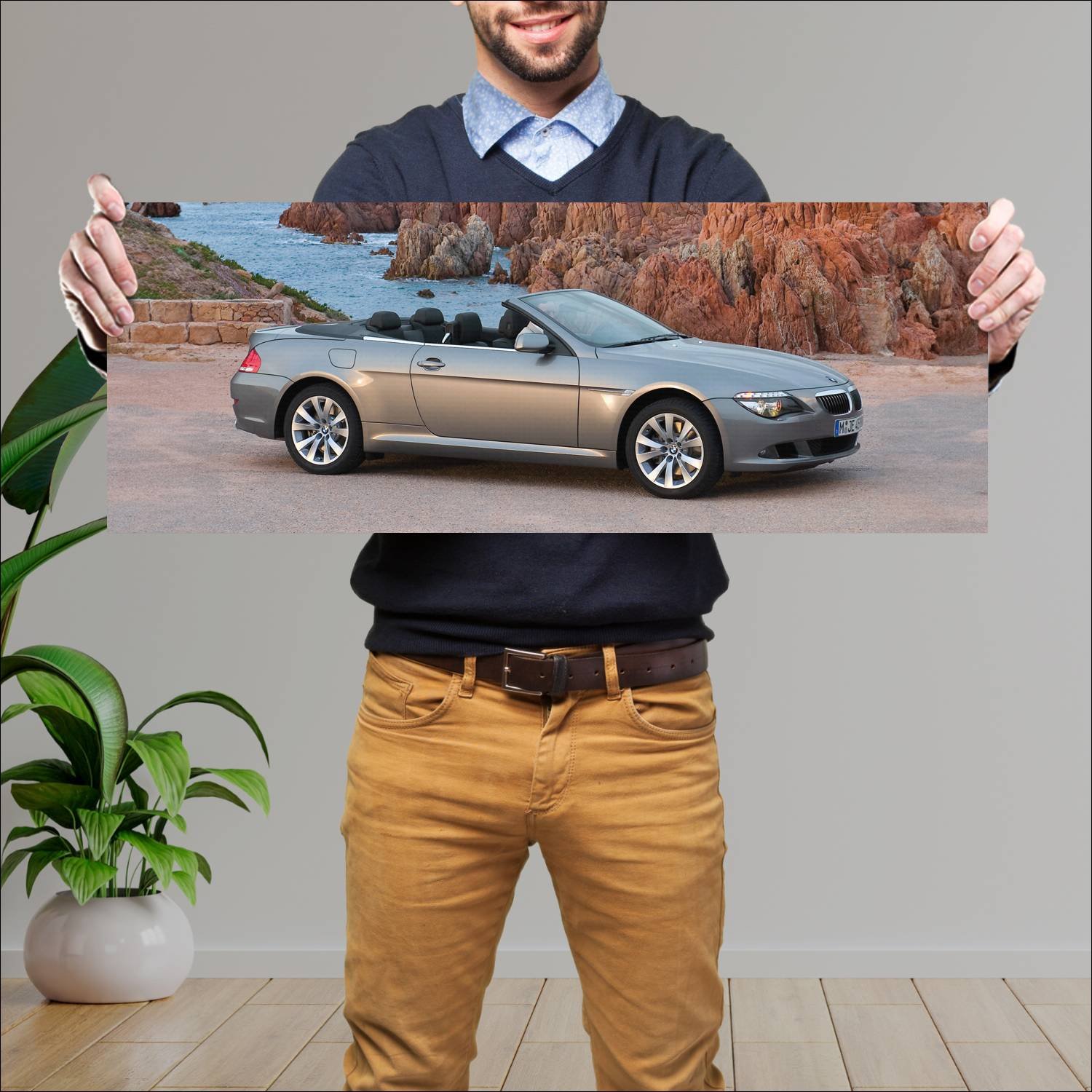 Cuadro grande 30x80cm 2007 bmw 6 series convertibl 519 Bmw