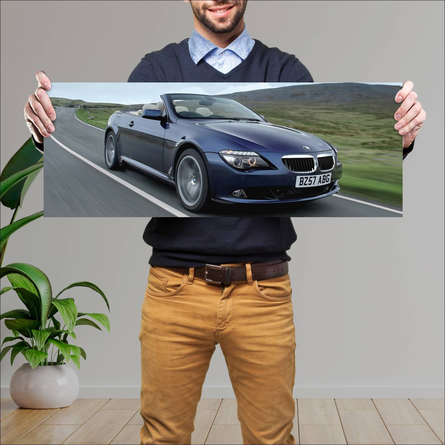 Cuadro grande 30x80cm 2007 bmw 6 series convertibl 522 Bmw