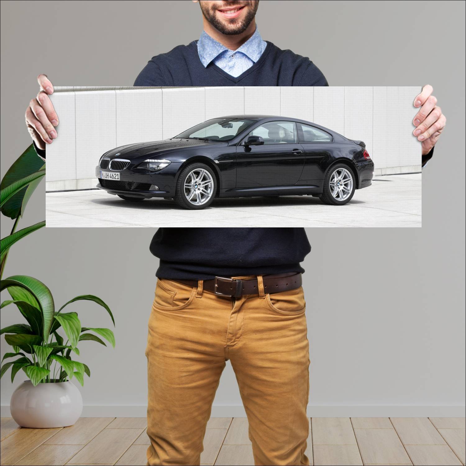 Cuadro grande 30x80cm 2007 bmw 6 series coupe Bmw