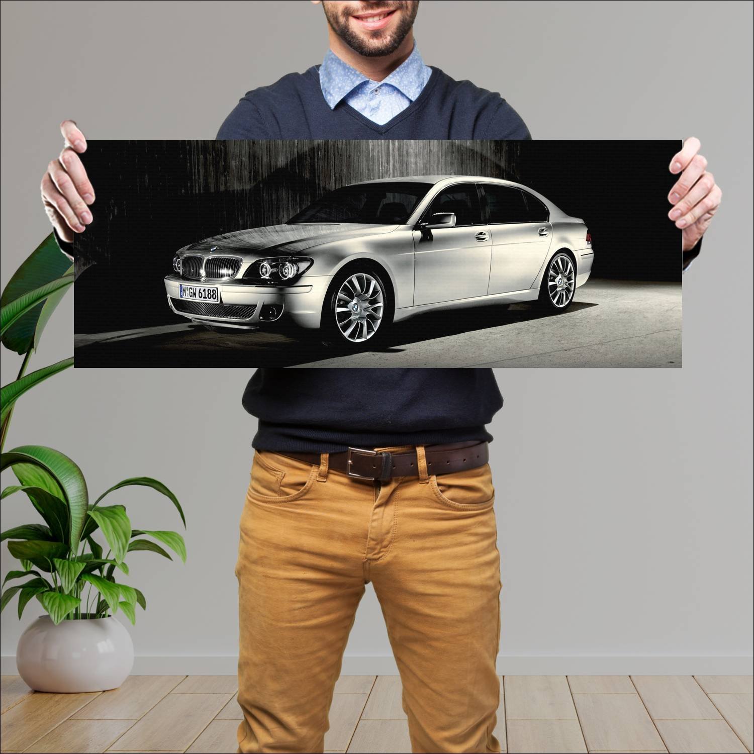 Cuadro grande 30x80cm 2007 bmw 7 series 30th anniv 526 Bmw