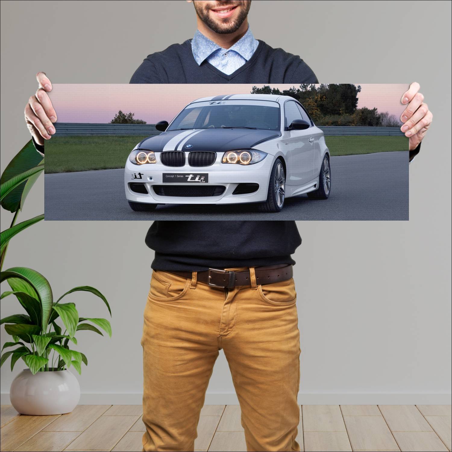 Cuadro grande 30x80cm 2007 bmw concept 1 series ti 527 Bmw