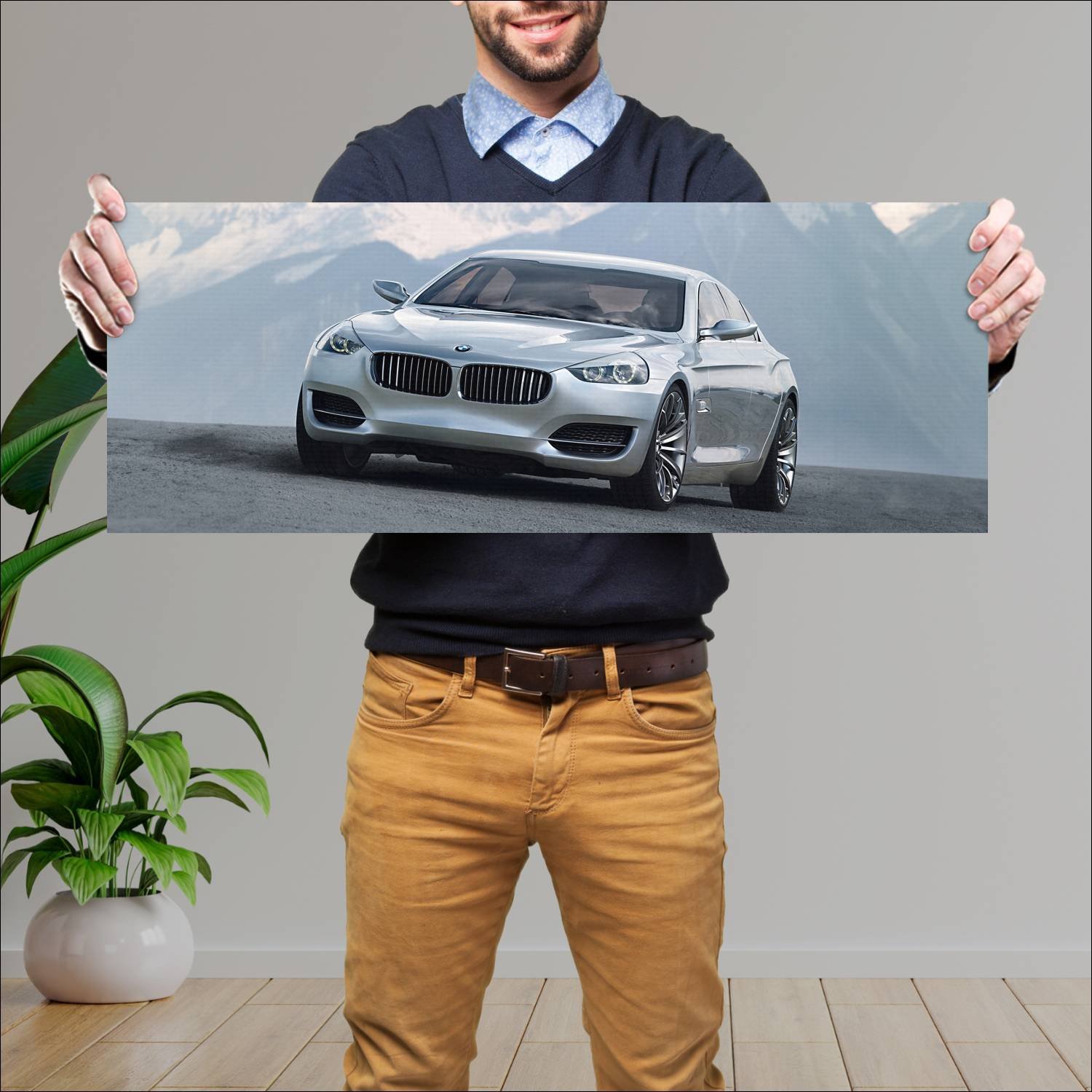 Cuadro grande 30x80cm 2007 bmw concept cs auto 528 Bmw