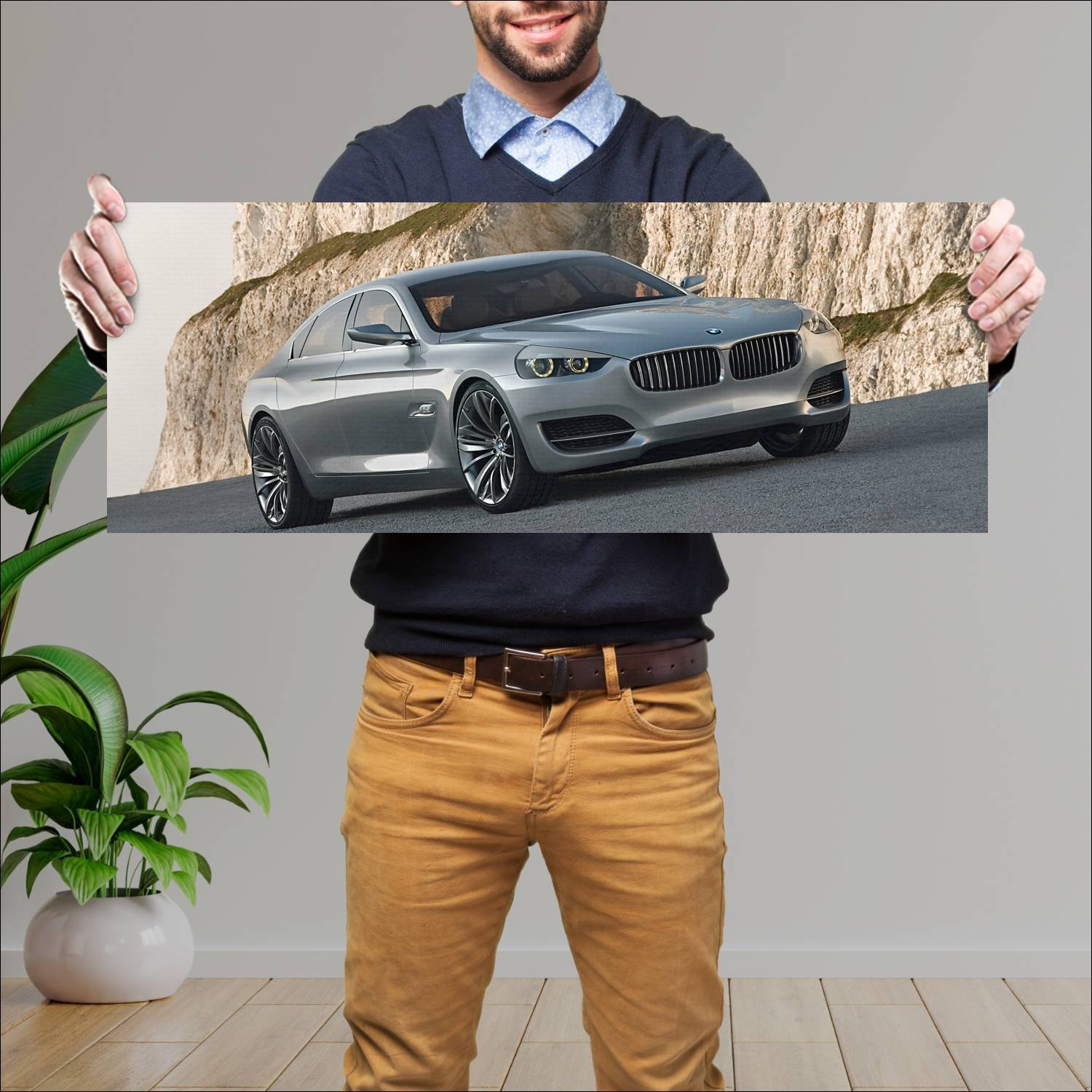 Cuadro grande 30x80cm 2007 bmw concept cs auto 529 Bmw