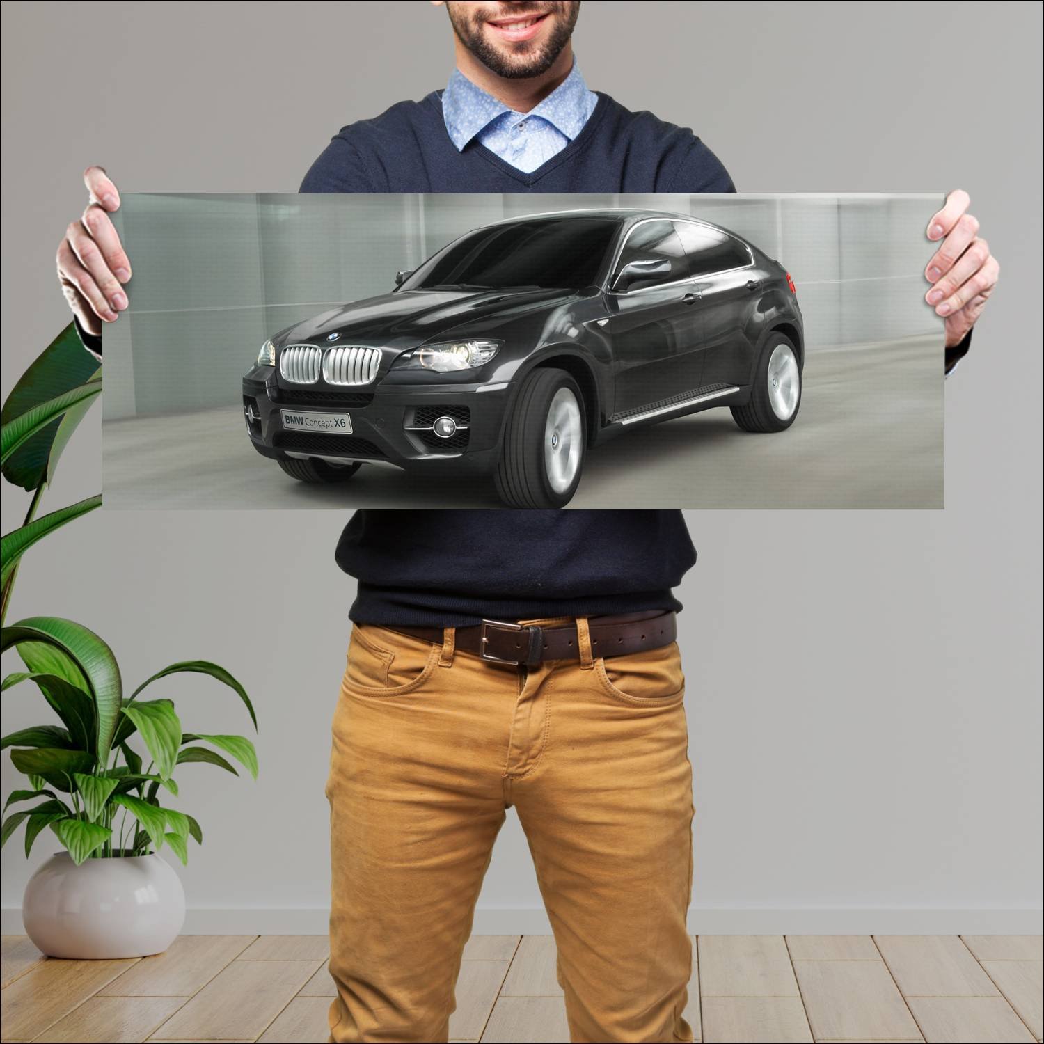 Cuadro grande 30x80cm 2007 bmw concept x6 auto 530 Bmw