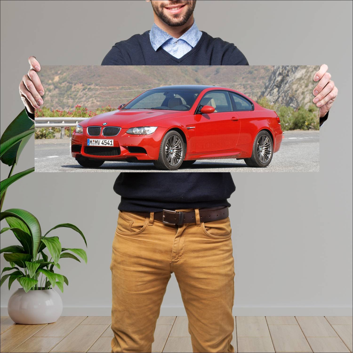 Cuadro grande 30x80cm 2007 bmw m3 coupe auto 536 Bmw