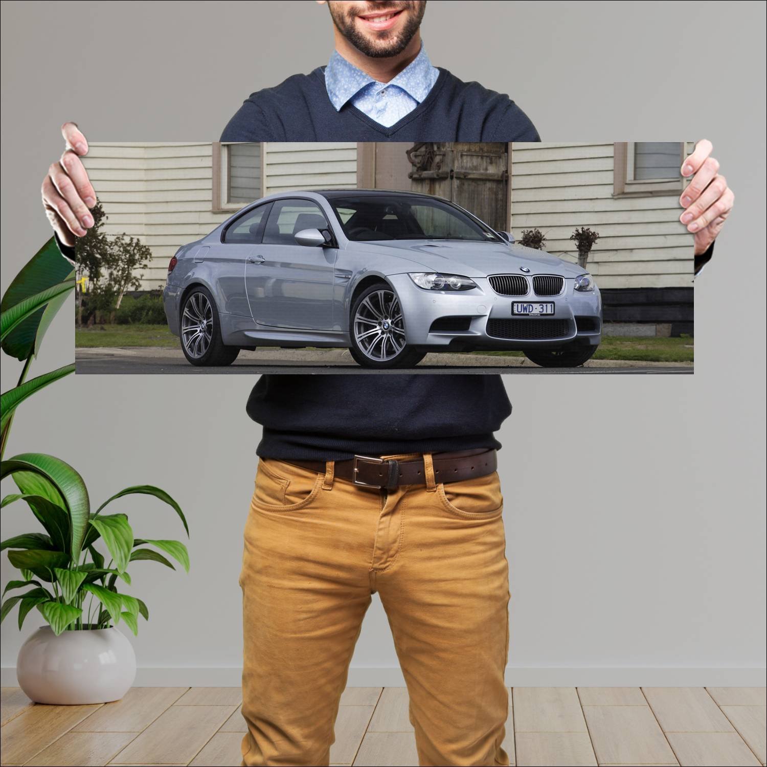 Cuadro grande 30x80cm 2007 bmw m3 coupe au auto 537 Bmw