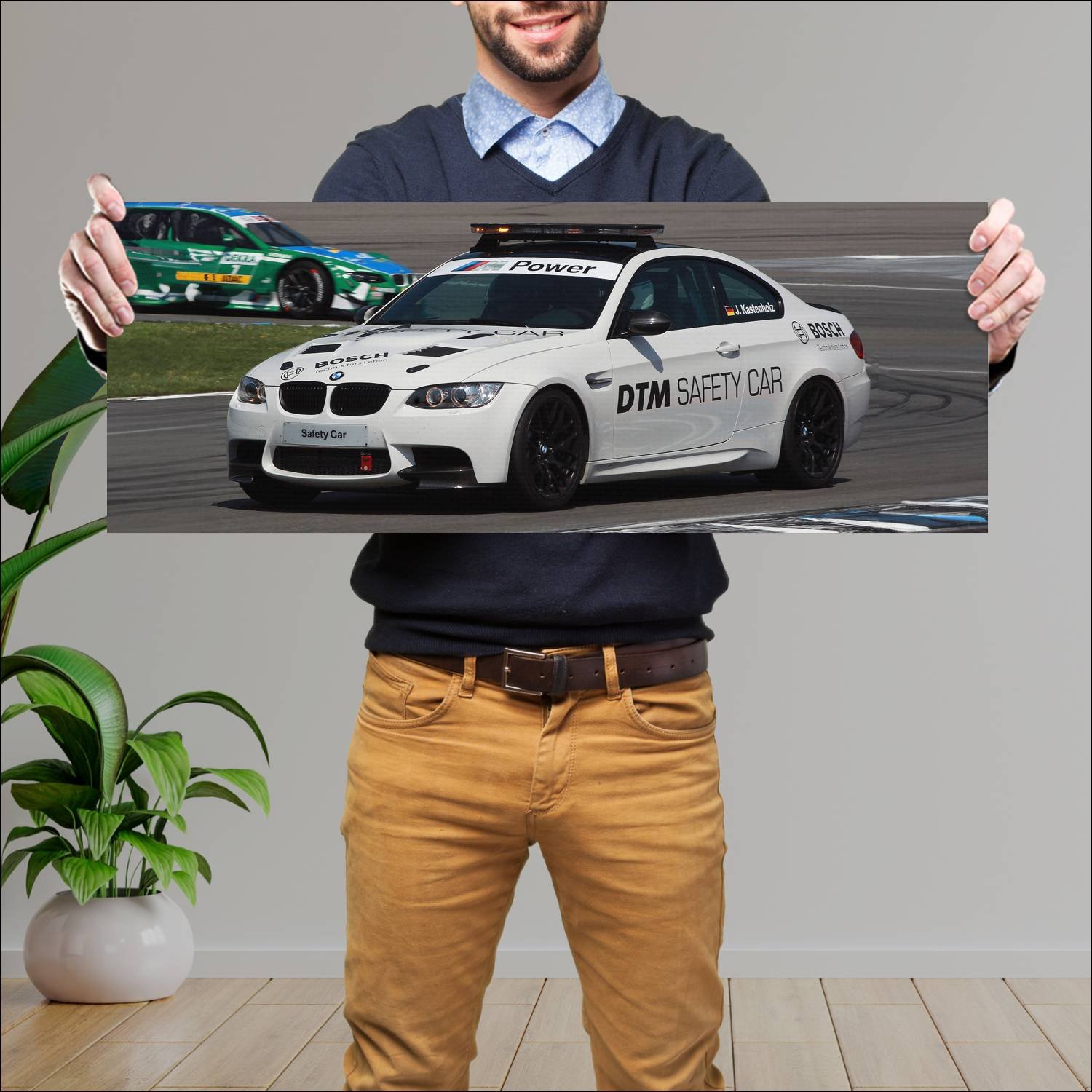 Cuadro grande 30x80cm 2007 bmw m3 coupe dtm safety 538 Bmw