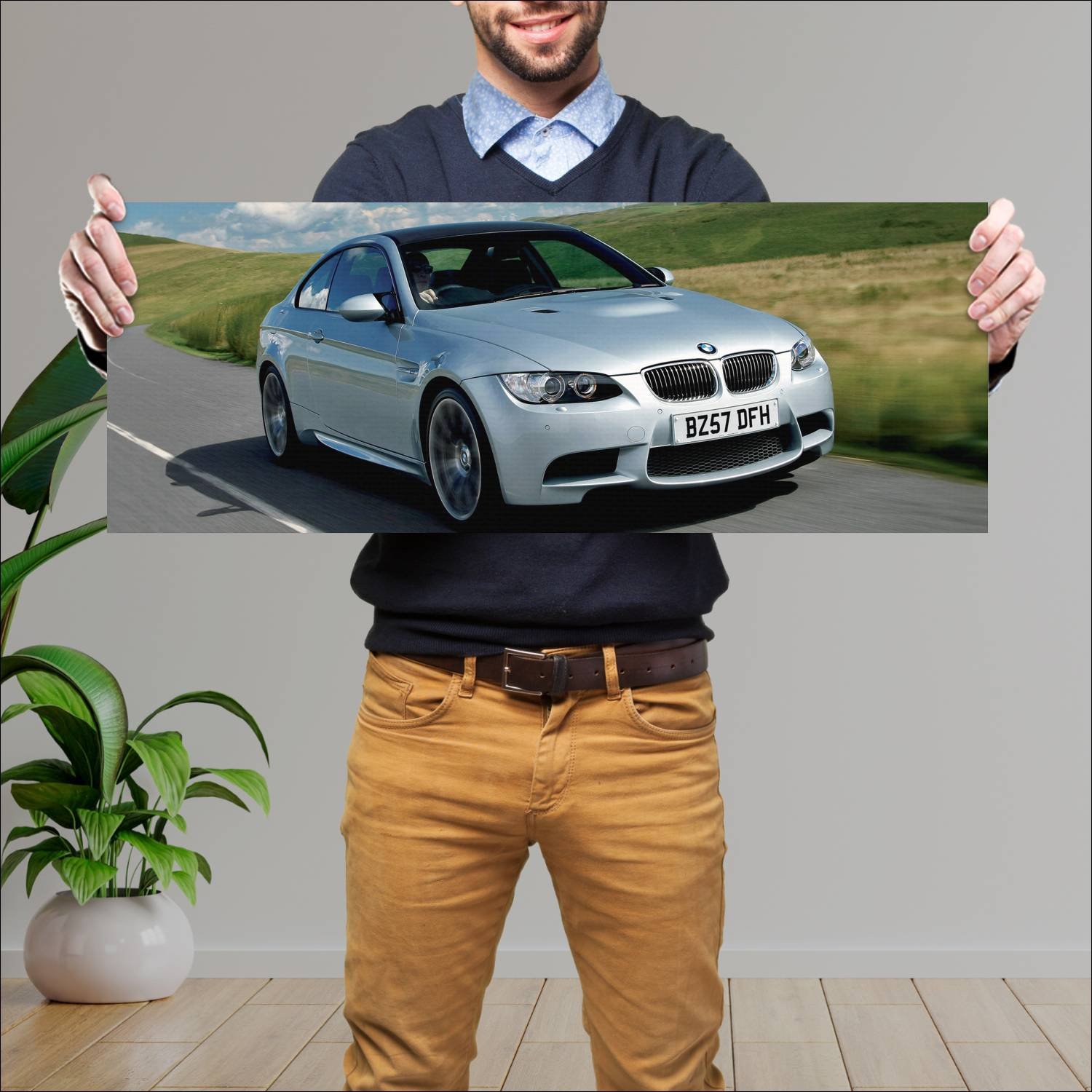 Cuadro grande 30x80cm 2007 bmw m3 coupe uk auto 539 Bmw
