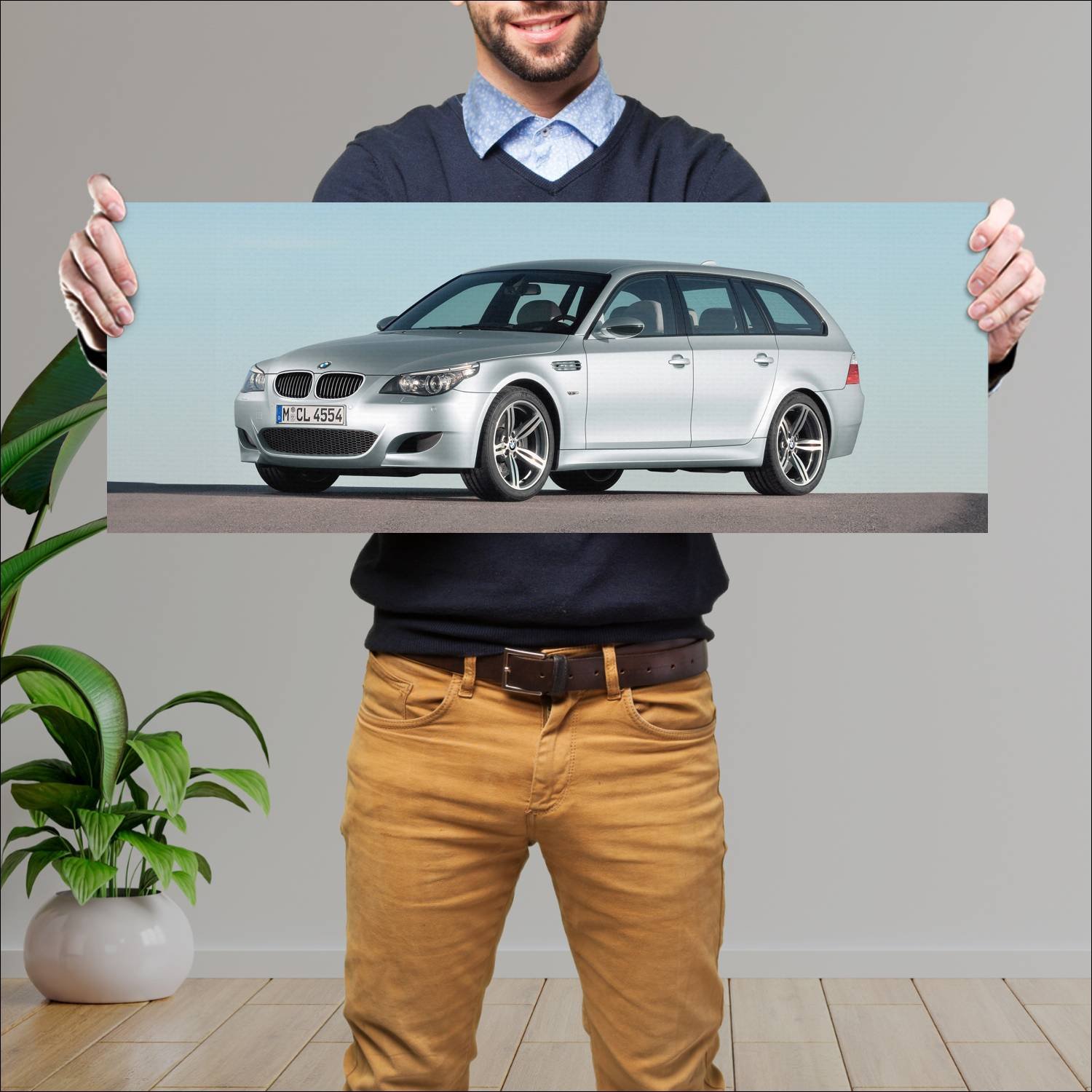 Cuadro grande 30x80cm 2007 bmw m5 touring auto 541 Bmw