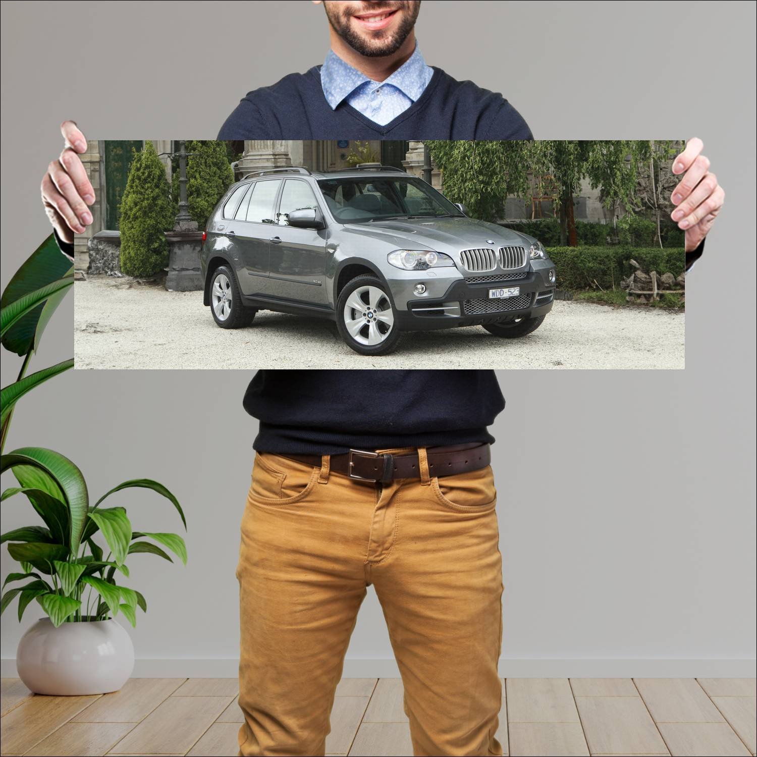 Cuadro grande 30x80cm 2007 bmw x5 au auto 548 Bmw