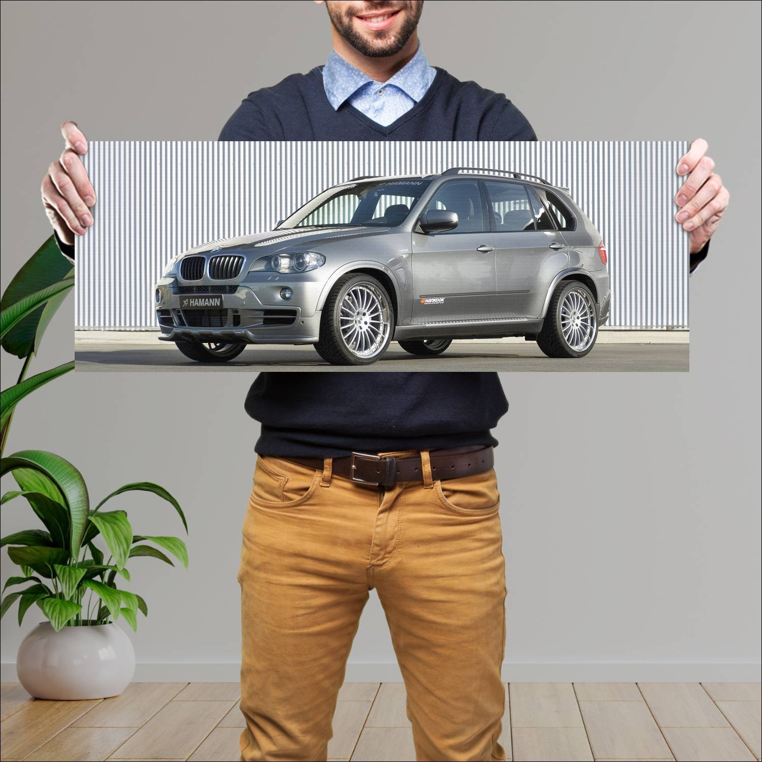 Cuadro grande 30x80cm 2007 bmw x5 by hamann auto 550 Bmw