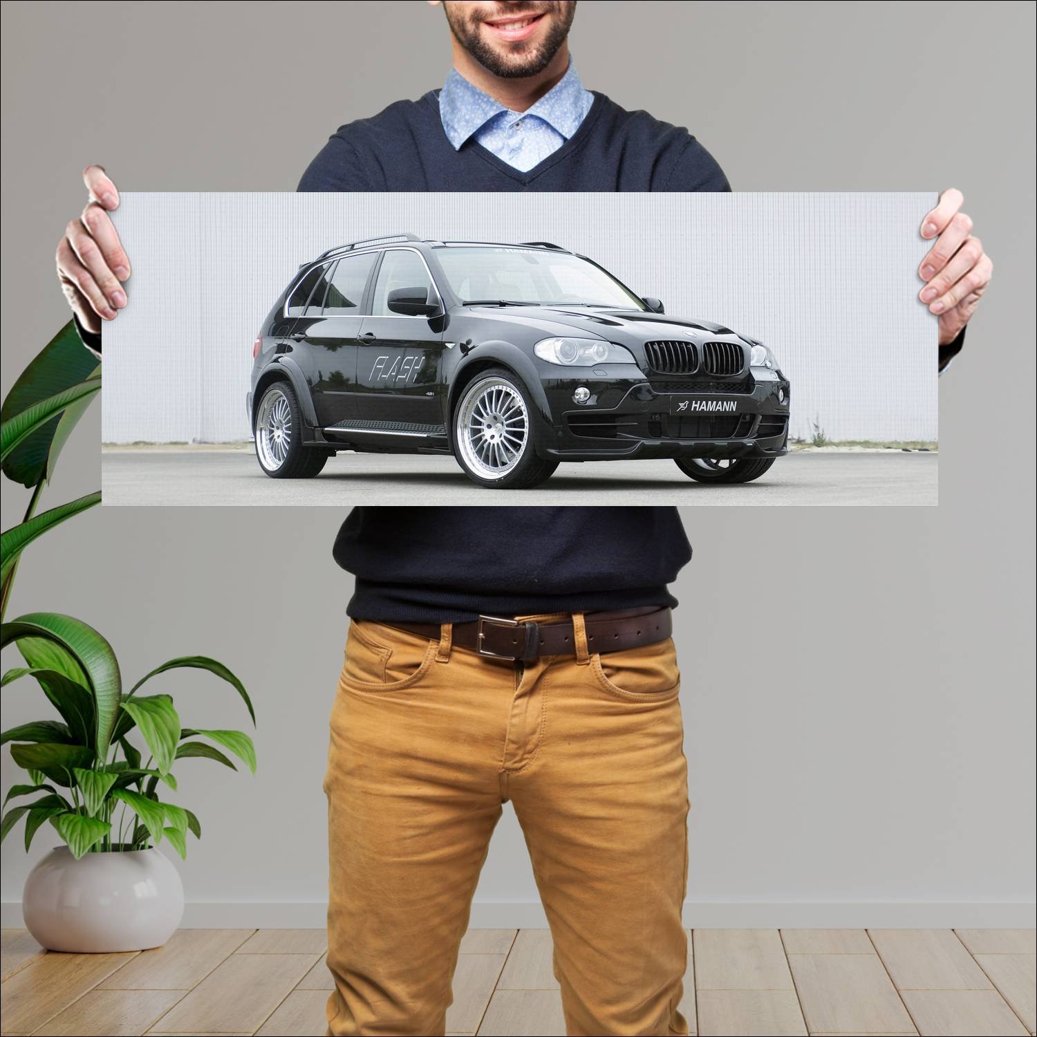 Cuadro grande 30x80cm 2007 hamann flash auto 553 Bmw