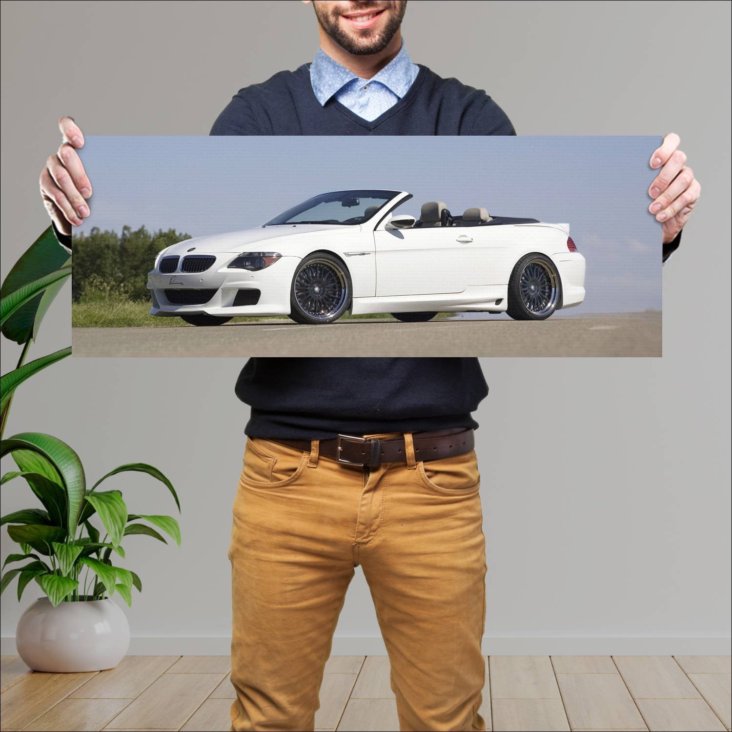 Cuadro grande 30x80cm 2007 lumma clr 600 s auto 556 Bmw