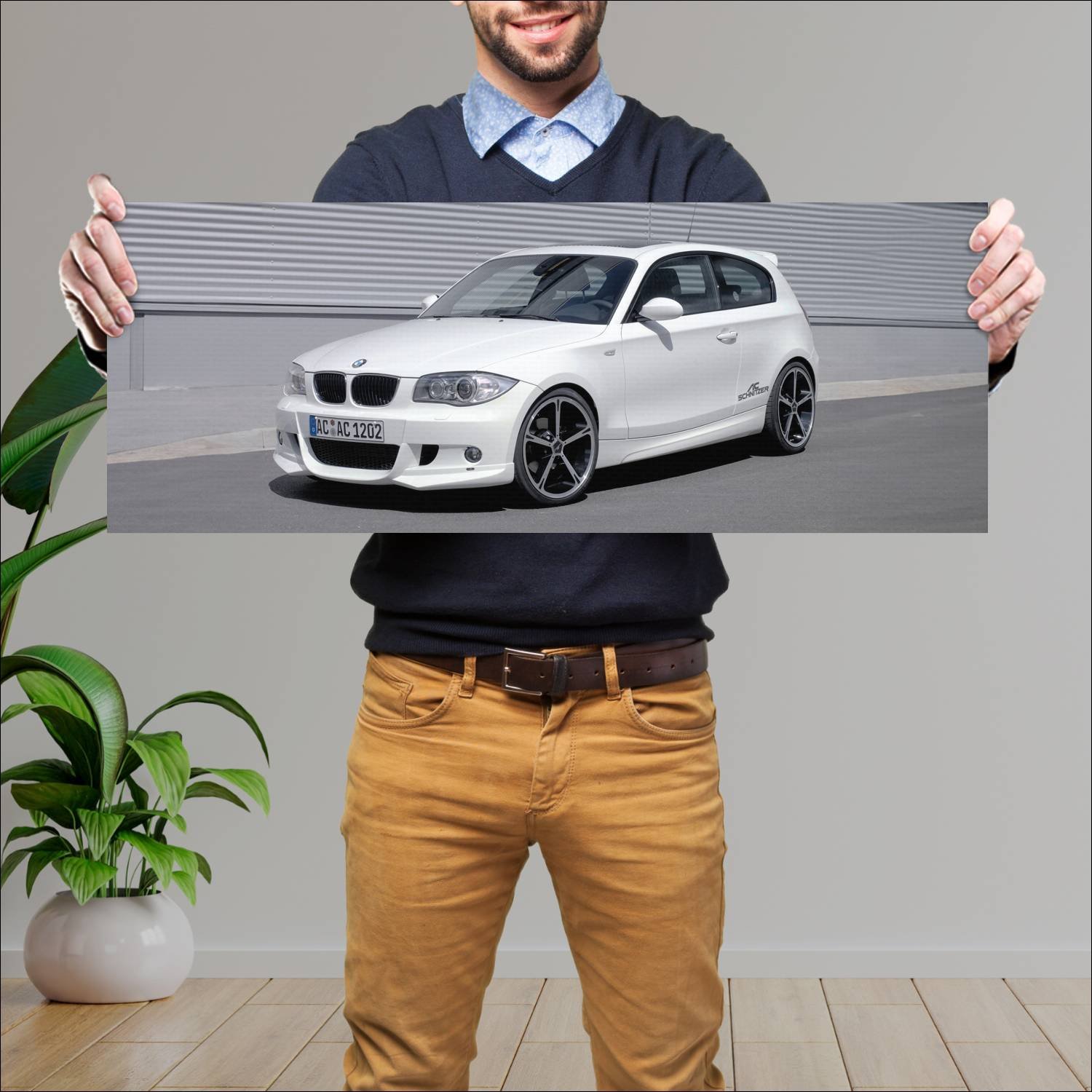 Cuadro grande 30x80cm 2008 ac schnitzer acs1 m spo 561 Bmw