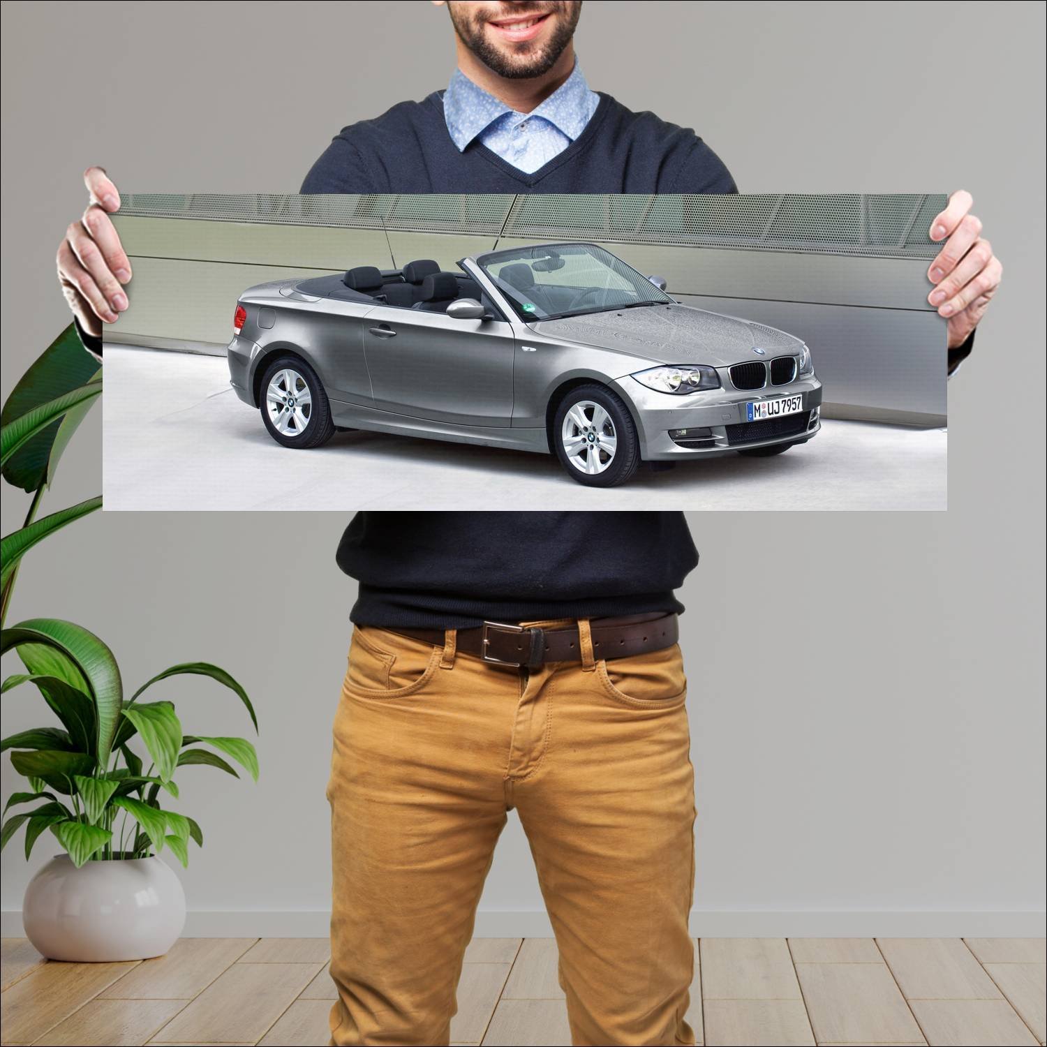 Cuadro grande 30x80cm 2008 bmw 1 series convertibl 574 Bmw
