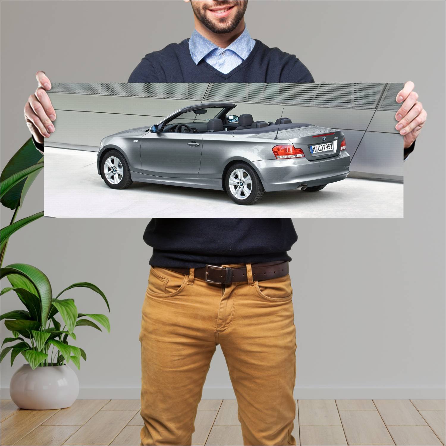 Cuadro grande 30x80cm 2008 bmw 1 series convertibl 575 Bmw