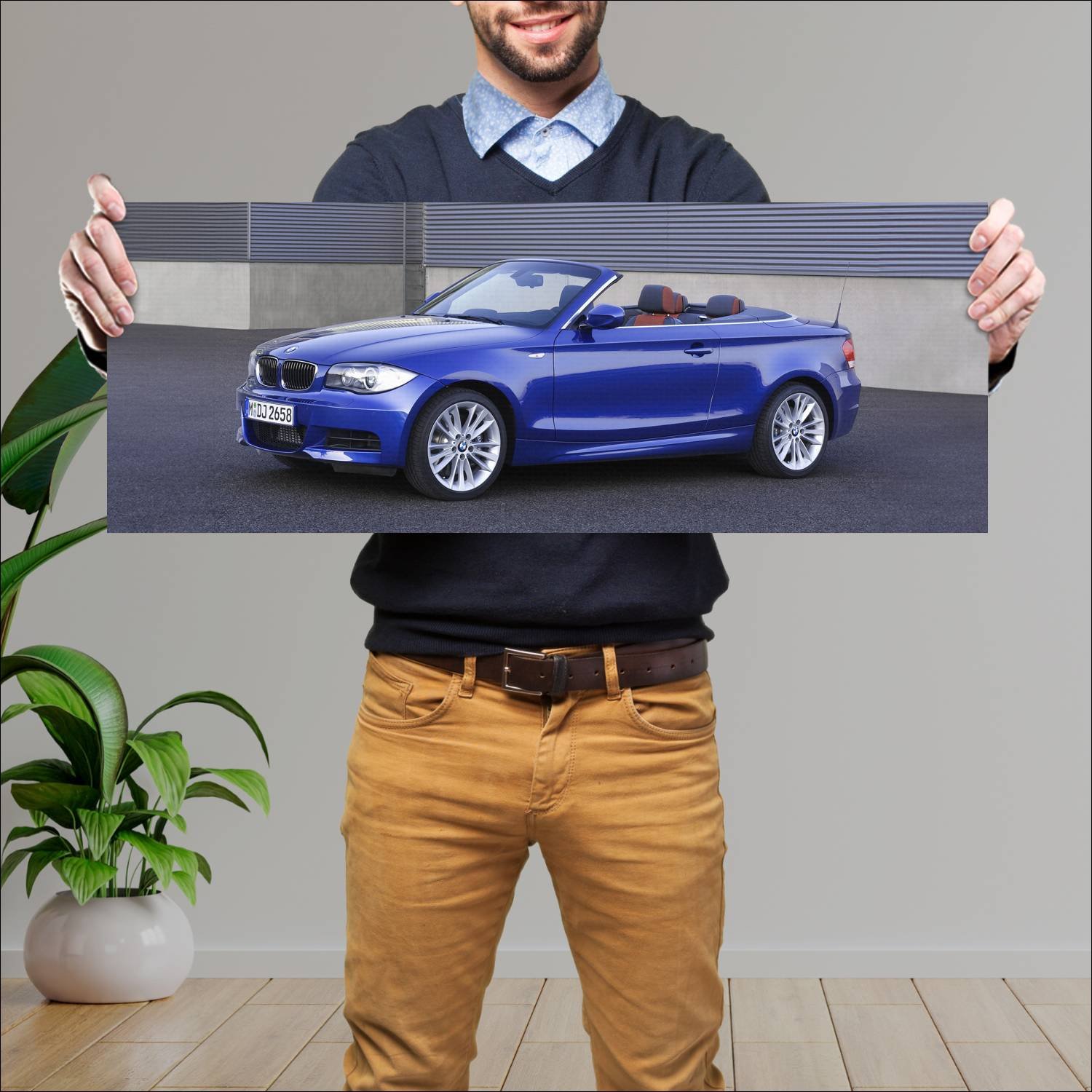 Cuadro grande 30x80cm 2008 bmw 1 series convertibl 576 Bmw