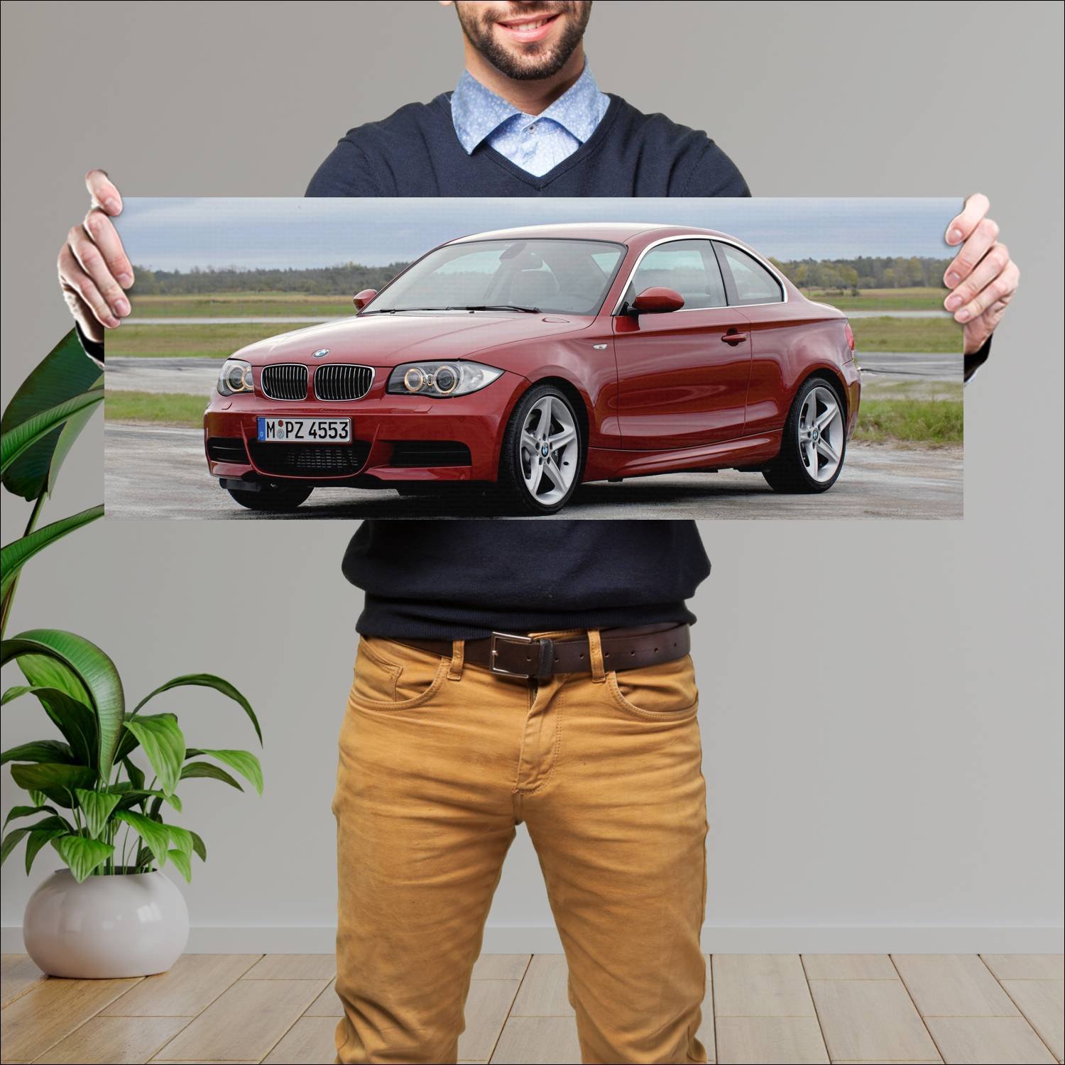 Cuadro grande 30x80cm 2008 bmw 1 series coupe m sp 578 Bmw