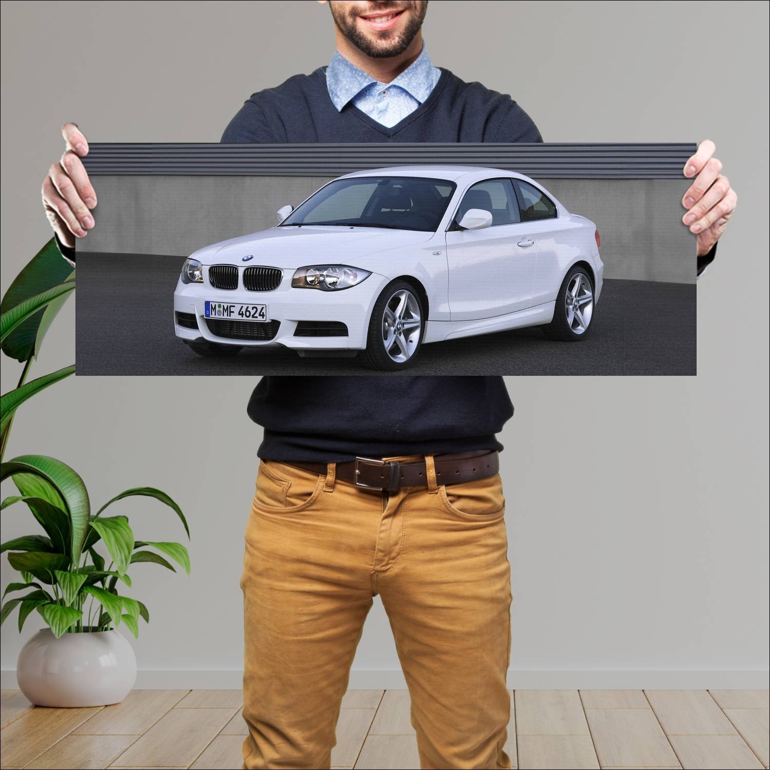 Cuadro grande 30x80cm 2008 bmw 1 series coupe m sp 579 Bmw