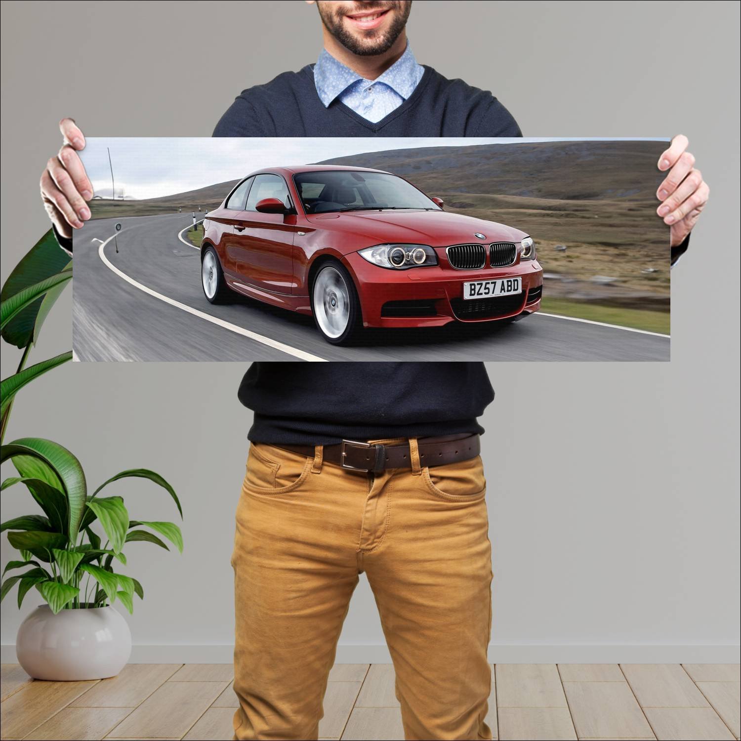 Cuadro grande 30x80cm 2008 bmw 1 series coupe m sp 580 Bmw